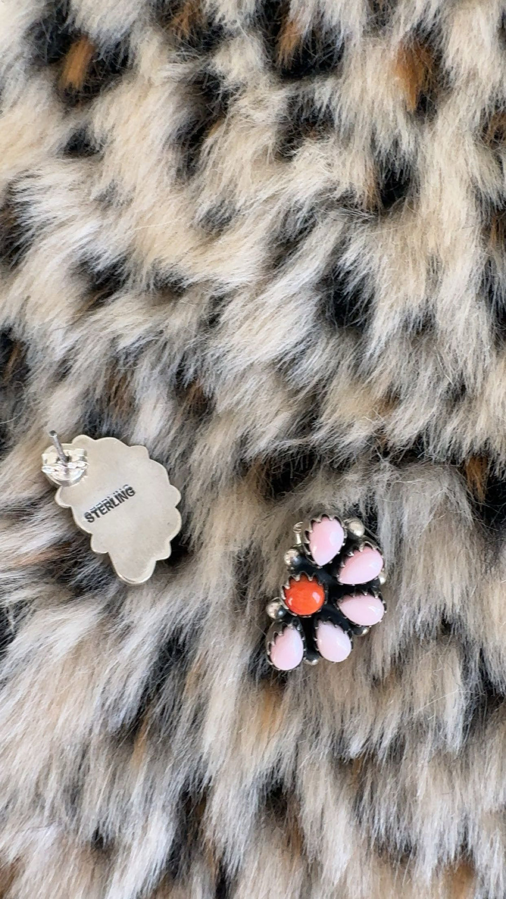 Pink Conch Mini Drop: Sterling Silver 925 Pieces
