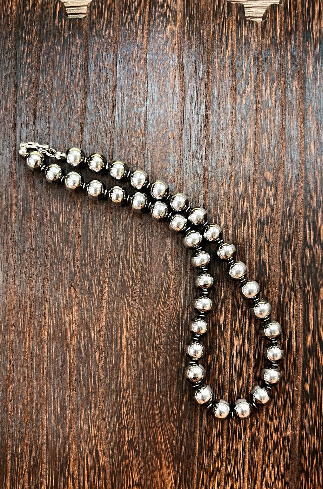 “THE DURANGO” 10mm Hematite Pearls w spacers (non tarnish/hypoallergenic) **1.5 week biz day TAT to be strung!