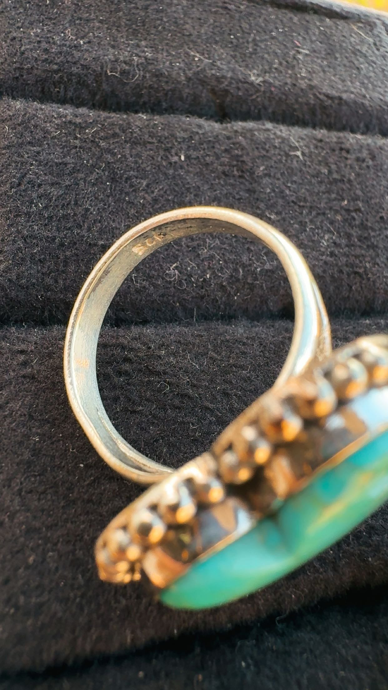 Kingman & Pink Dahlia Heart Rings: Sterling 925 (7/8”)
