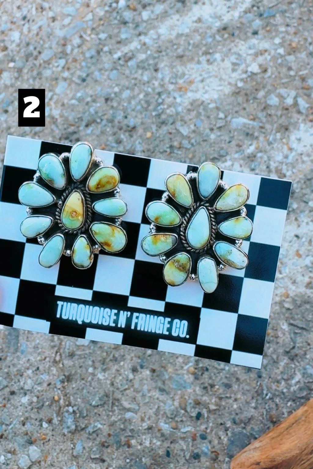 Palomino Full Cluster Sterling Silver Studs