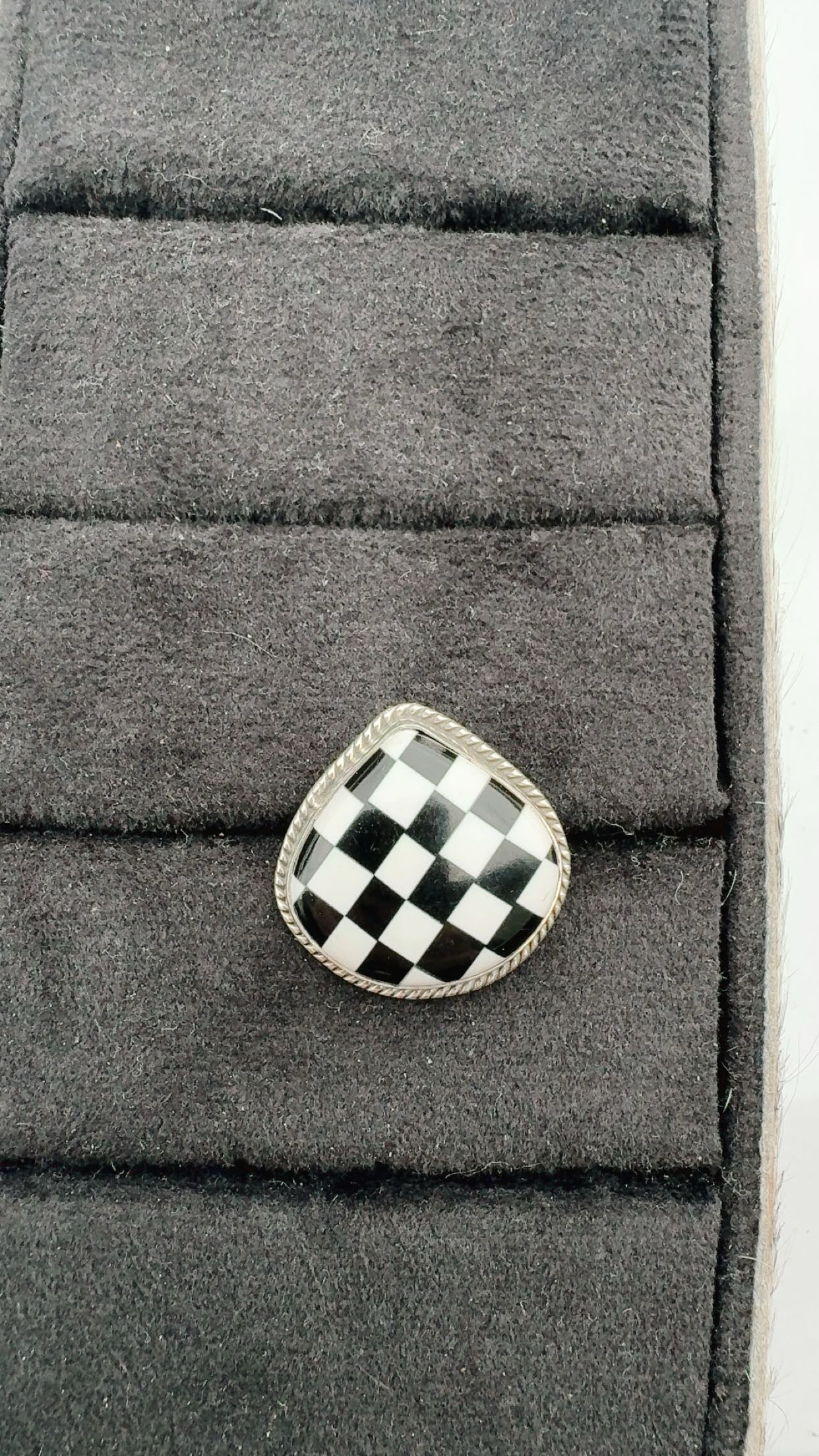 CHECK ONYX & TURQ DROP: Sterling Silver 925 Plated & Solid Pieces