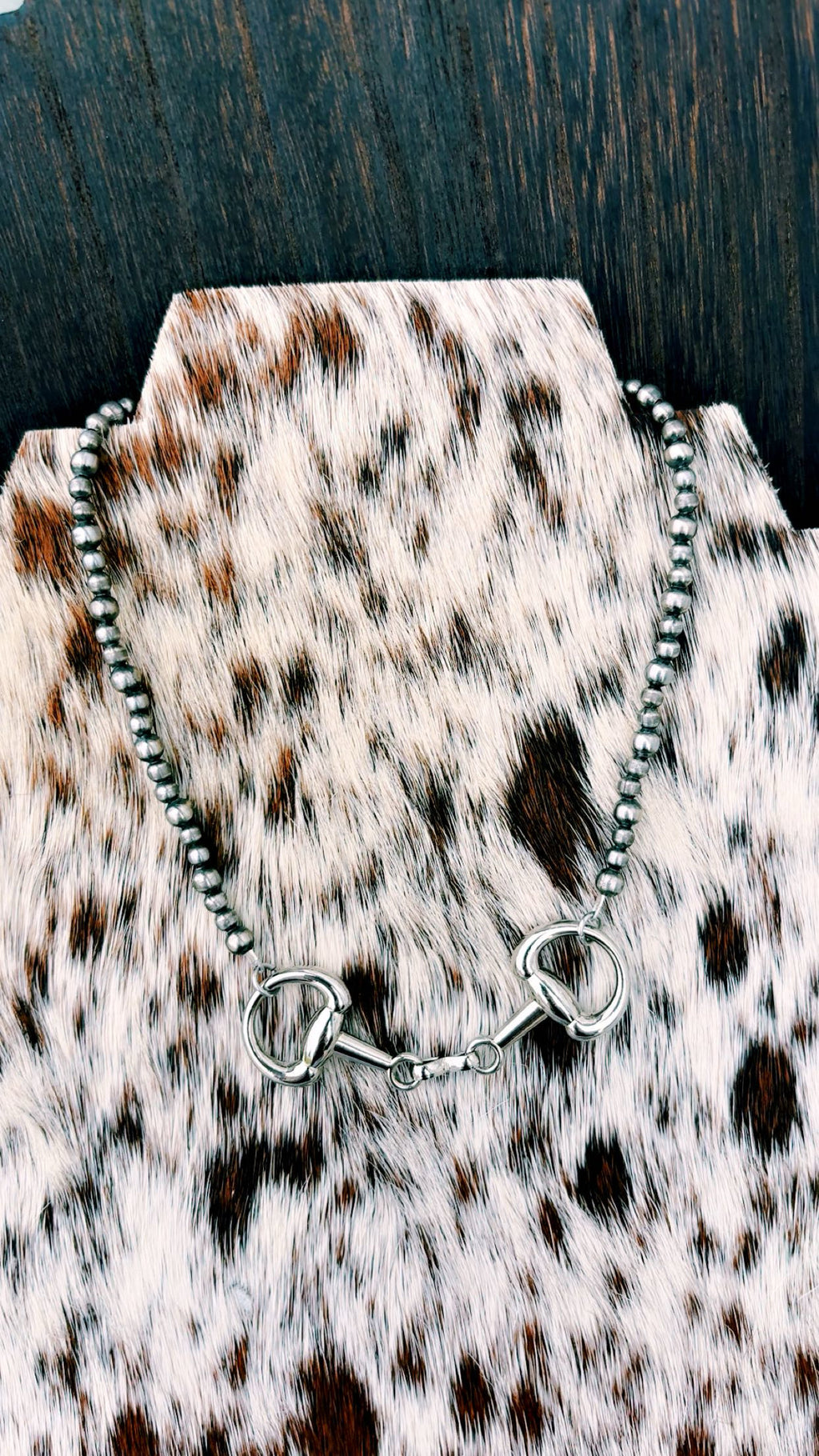 SNAFFLE BIT PEARLS: German Silver Navajo Made Pearls with sterling plated snaffle detail, 4-6mm 15-16” & 16-17” PRE ORDER: 2 week biz day TAT💕