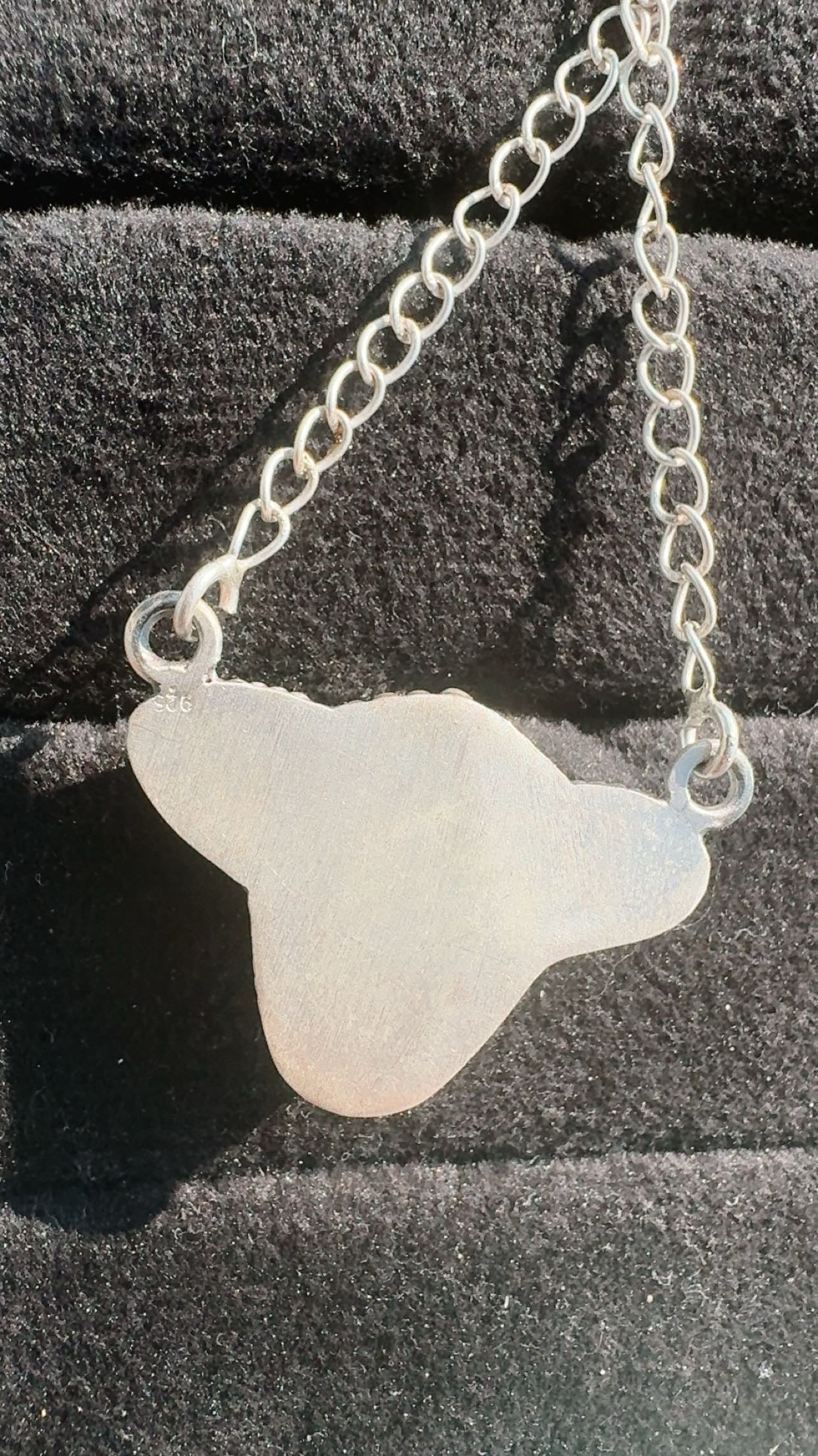 COW HEAD DROP: Kingman & White Buffalo Sterling Silver/Plated 925 Pieces