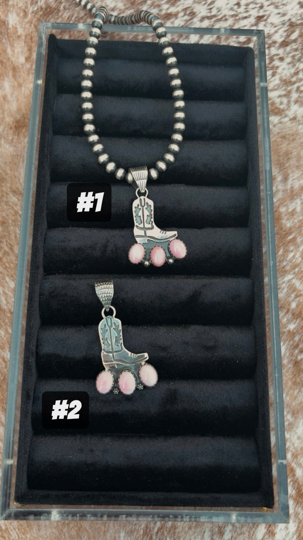 Boots, Bows & Butterflies Pink Conch Drop: Sterling Silver Pieces