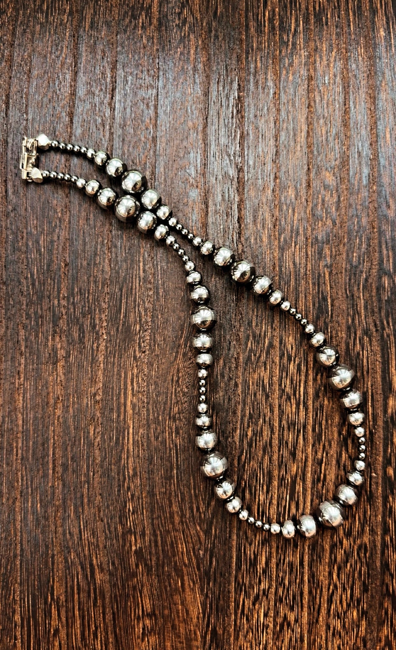 “THE CHEYENNE” 4-10mm Graduated Hematite Pearls (non tarnish & hypoallergenic) **1.5 week biz day TAT to be strung!
