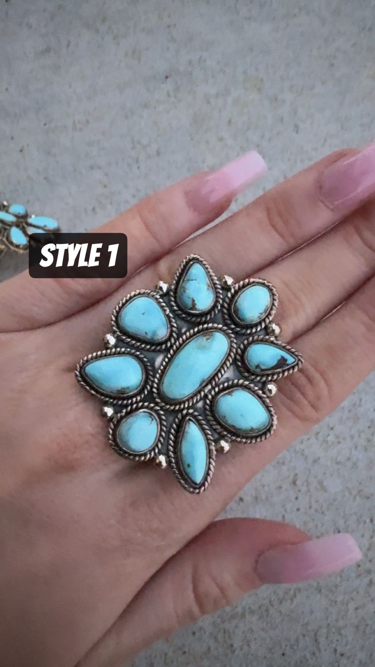 GOLDEN HILLS STATEMENT CLUSTER RINGS: Sterling Silver 925 (Adjustable size 6-10)