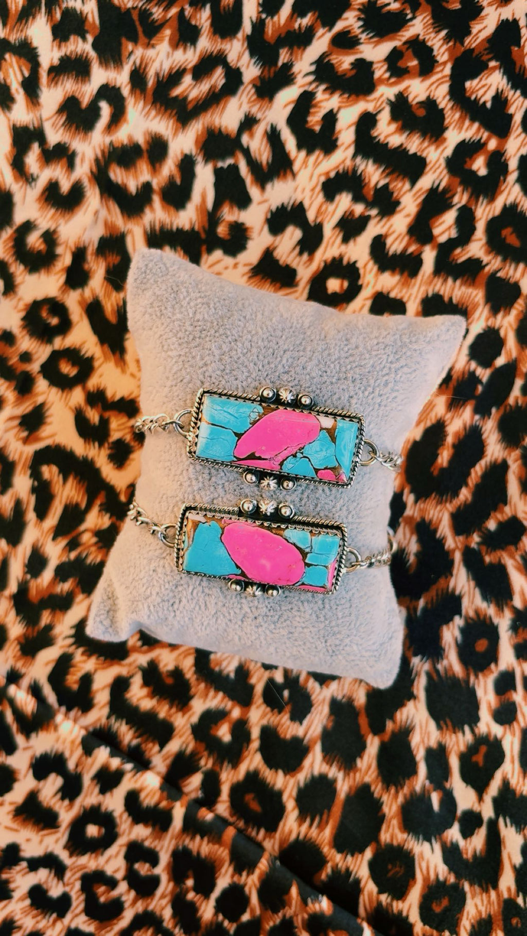 Cotton Candy Turquoise: Bar Bracelets 925 Sterling Silver (8” adjustable & 1 1/4” stone)