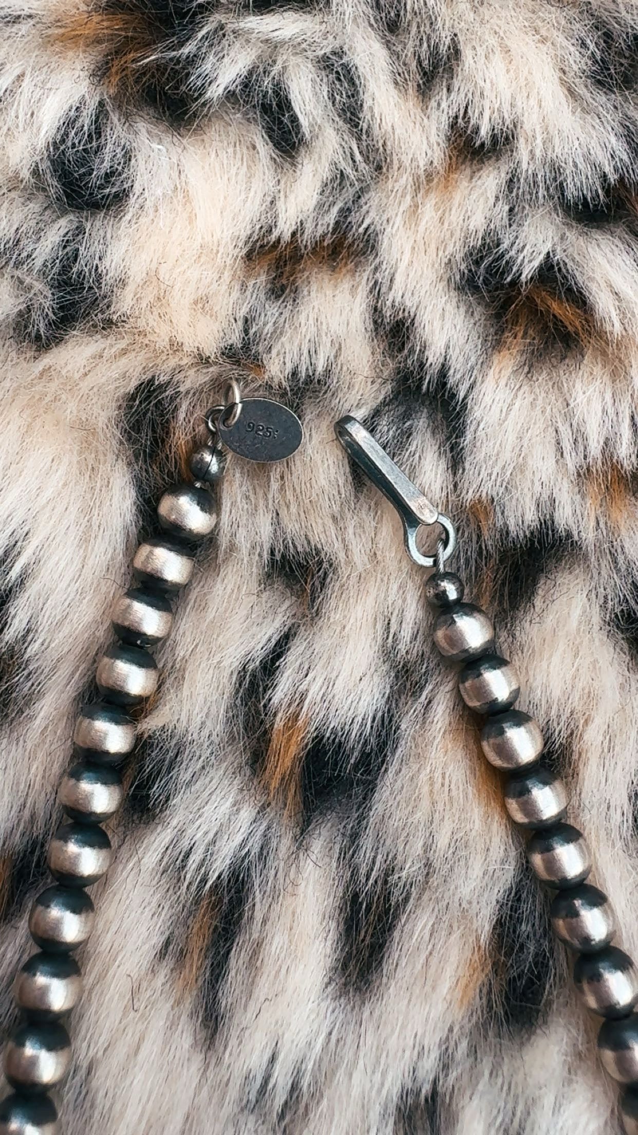 NATIVE MADE STERLING DROP: Navajo/Native Made & Strung 925 Pieces