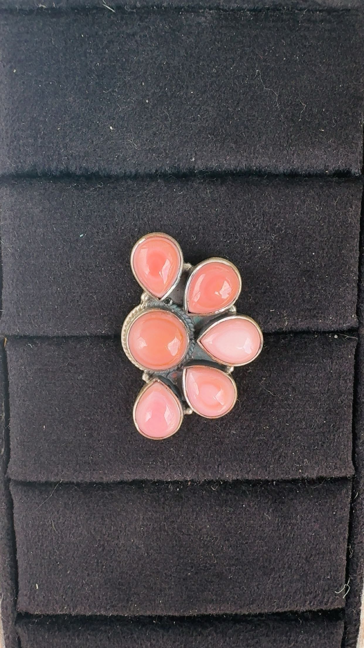 Multi Stone Drop! - featuring pink conch, red coral, kingman & Sonoran! Sterling Silver Pieces