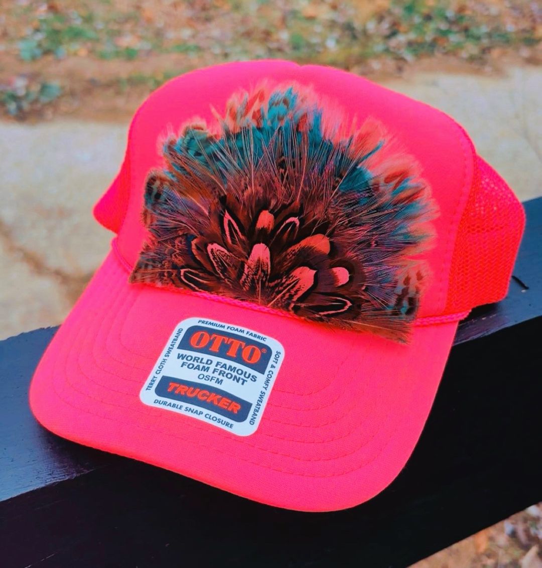 ELECTRIC NEON COLLECTION: custom feather truckers (pre order)