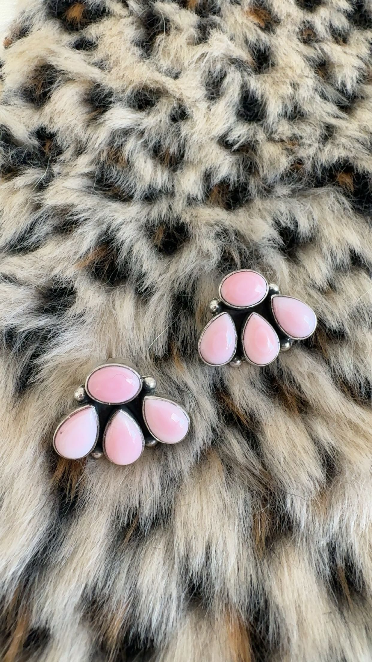 Pink Conch Mini Drop: Sterling Silver 925 Pieces