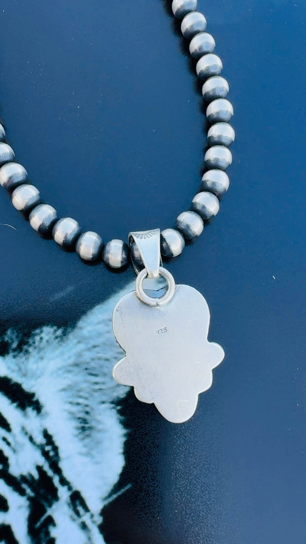 WHITE BUFFALO DROP: Sterling Silver & Sterling Silver Plated Pieces