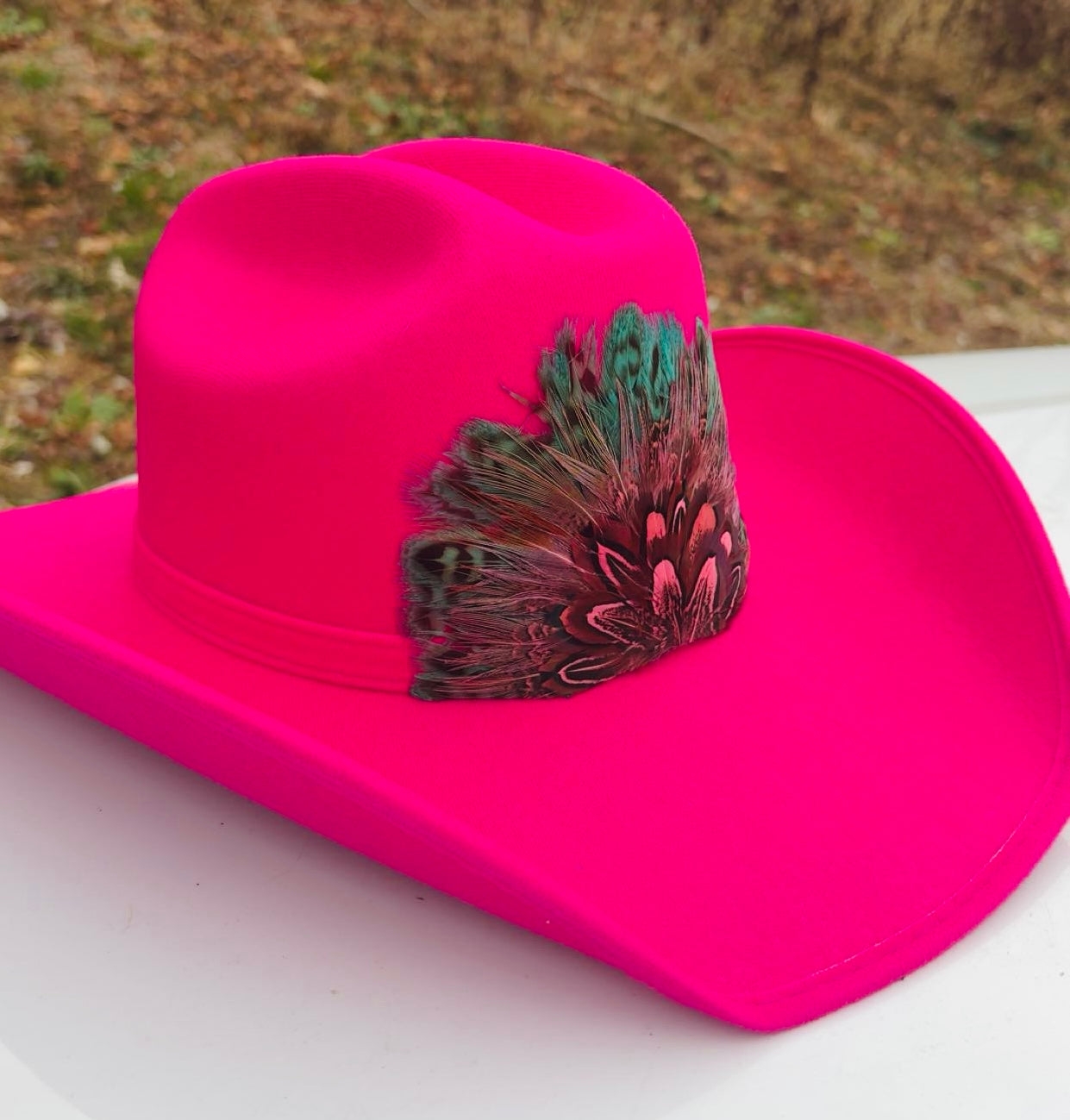 ELECTRIC NEON COLLECTION: Barbie Pink Felt Cowgirl Hat (pre order)