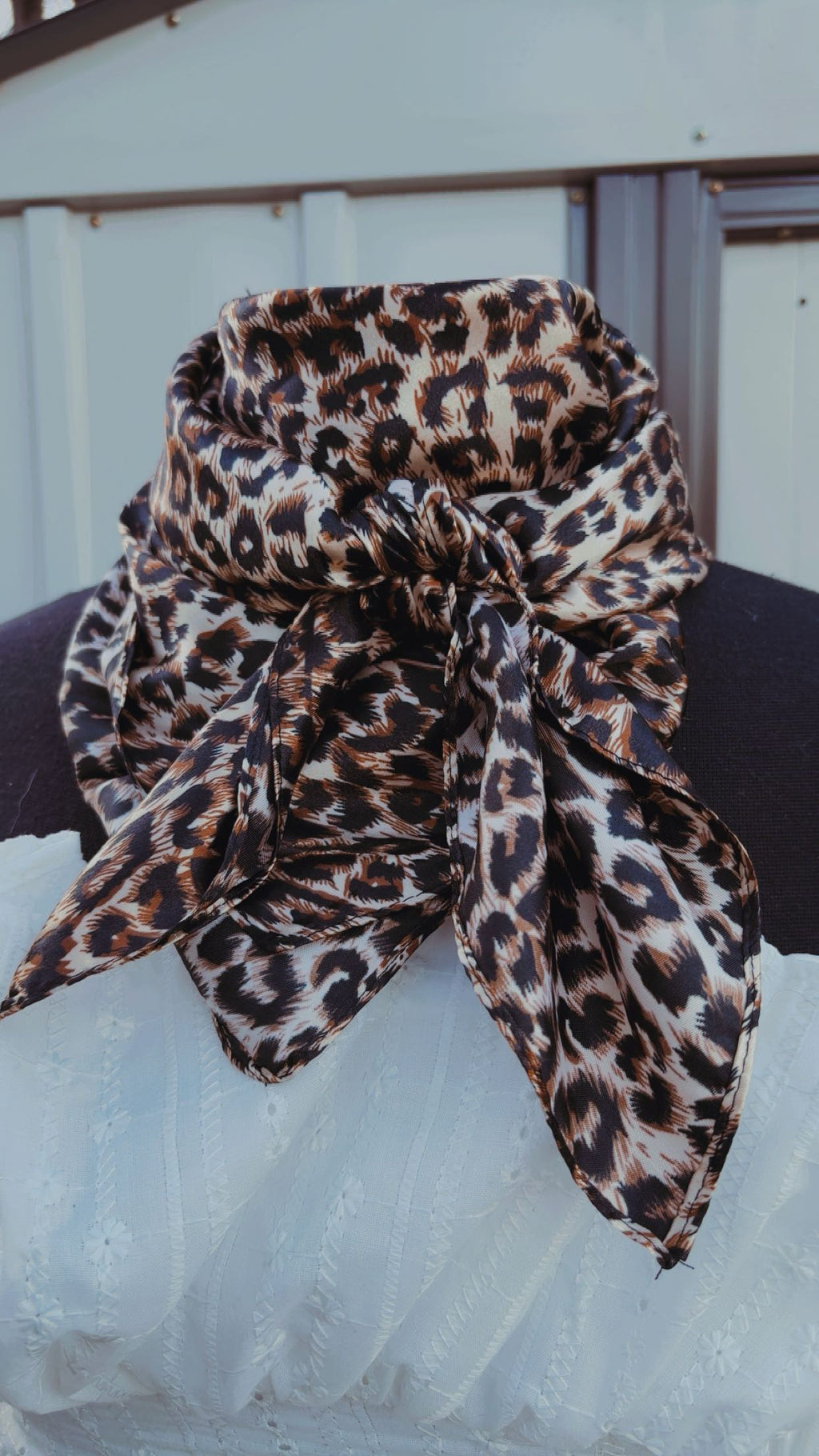 “WILD AS HER” WILD RAG SCARVES: Mocha & Cheetah