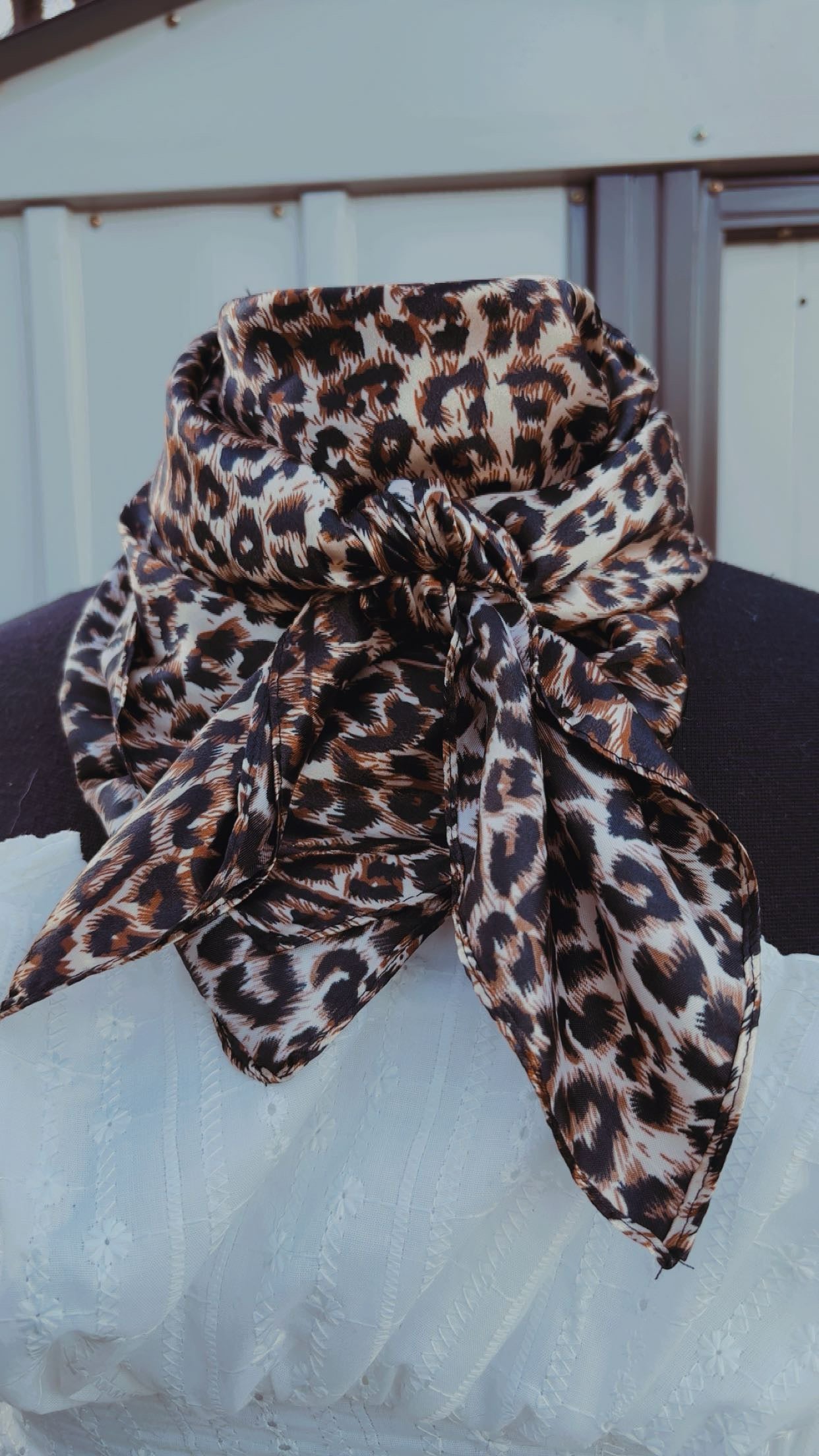 “WILD AS HER” WILD RAG SCARVES: Mocha & Cheetah