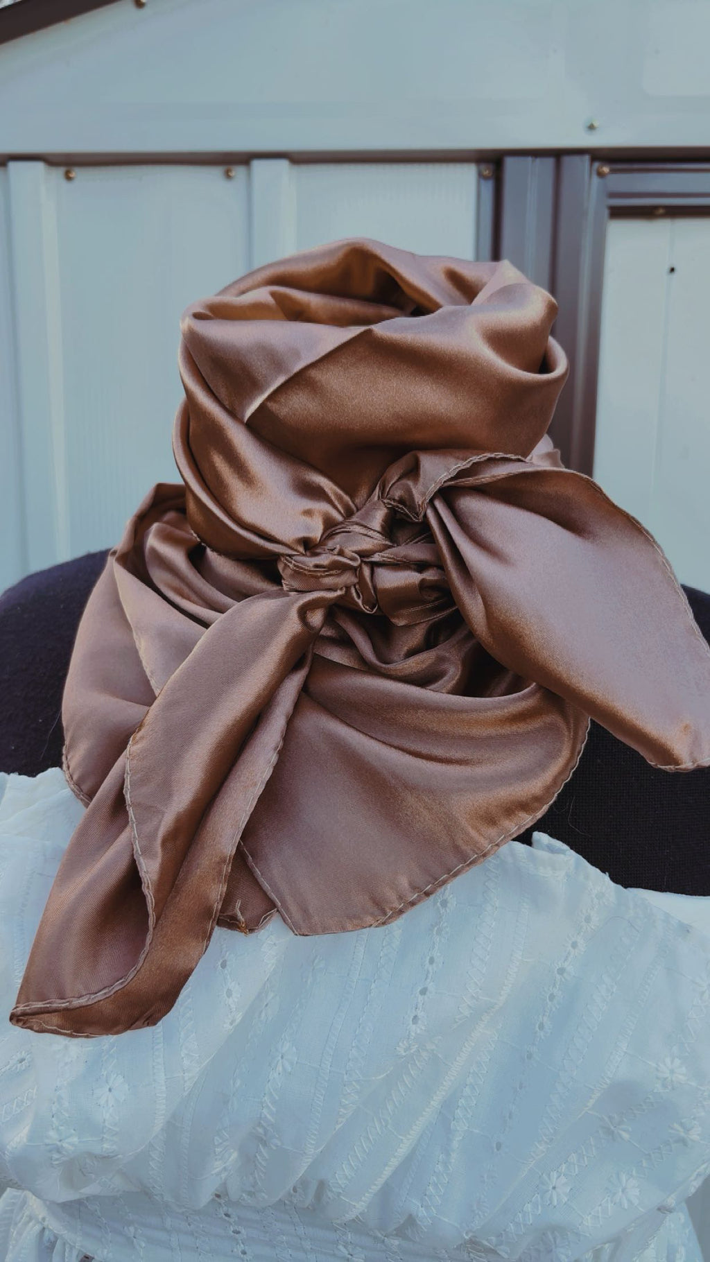 “WILD AS HER” WILD RAG SCARVES: Mocha & Cheetah