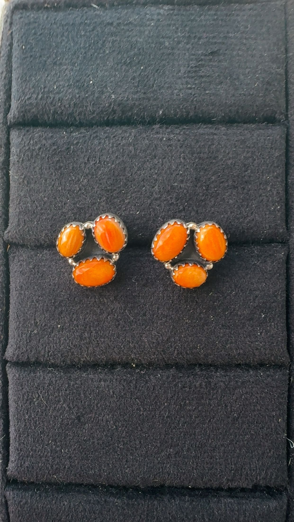 Orange Spiny & Kingman Drop: Sterling Silver 925 Pieces