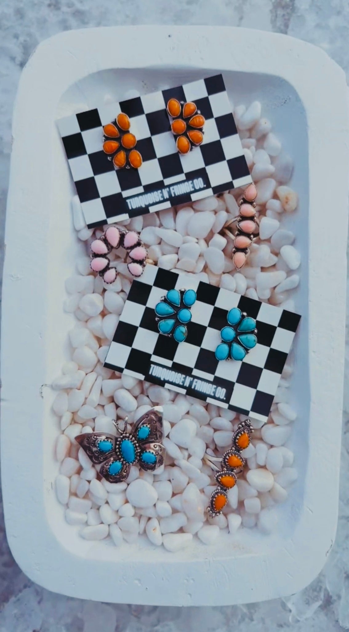 MIXED DROP: Spiny, Pink Conch & Kingman Sterling Silver Pieces