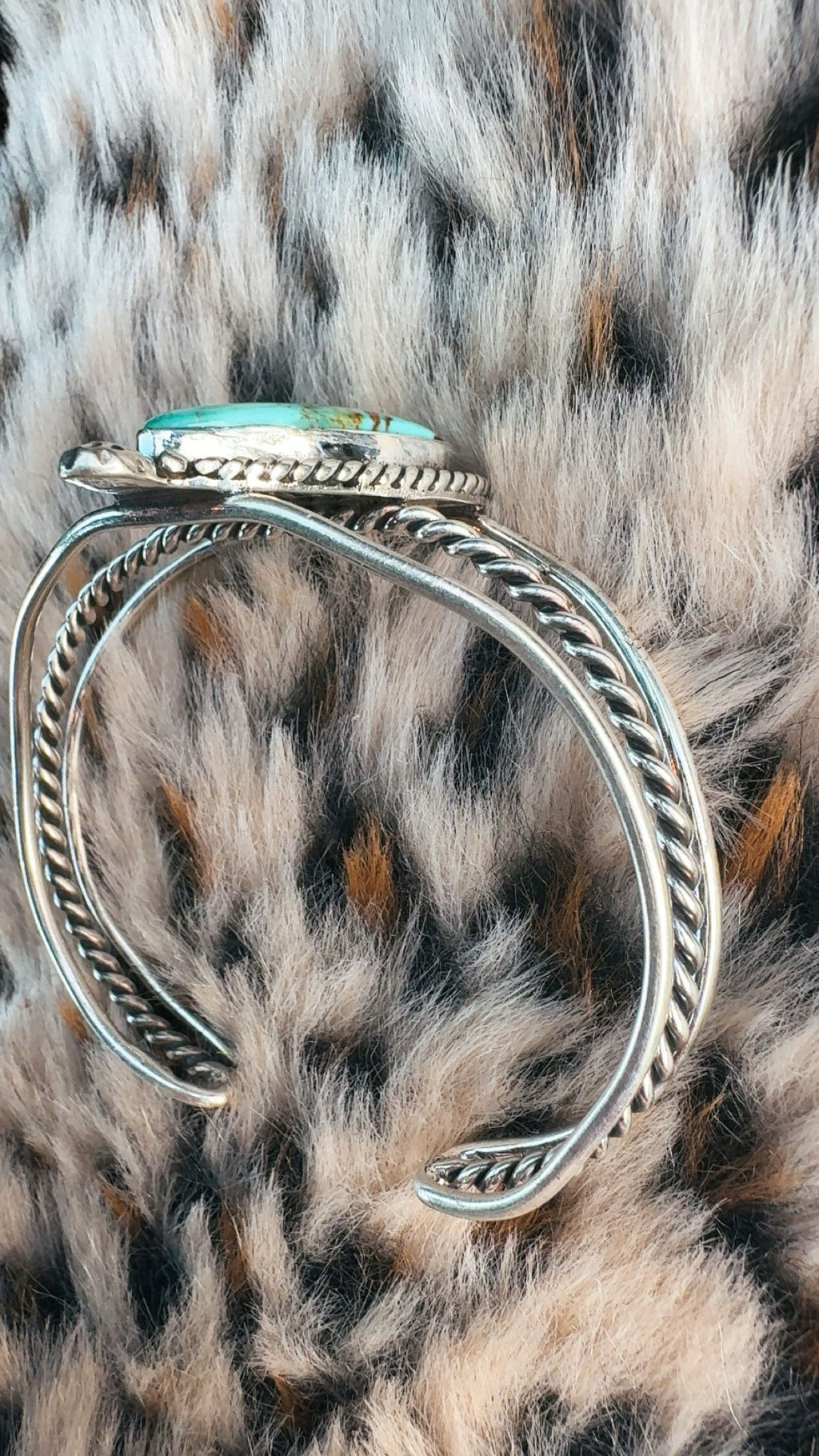 Kingman Statement Heart Cuff: Sterling Silver 925 Plated (fits 6-7.5” wrist)