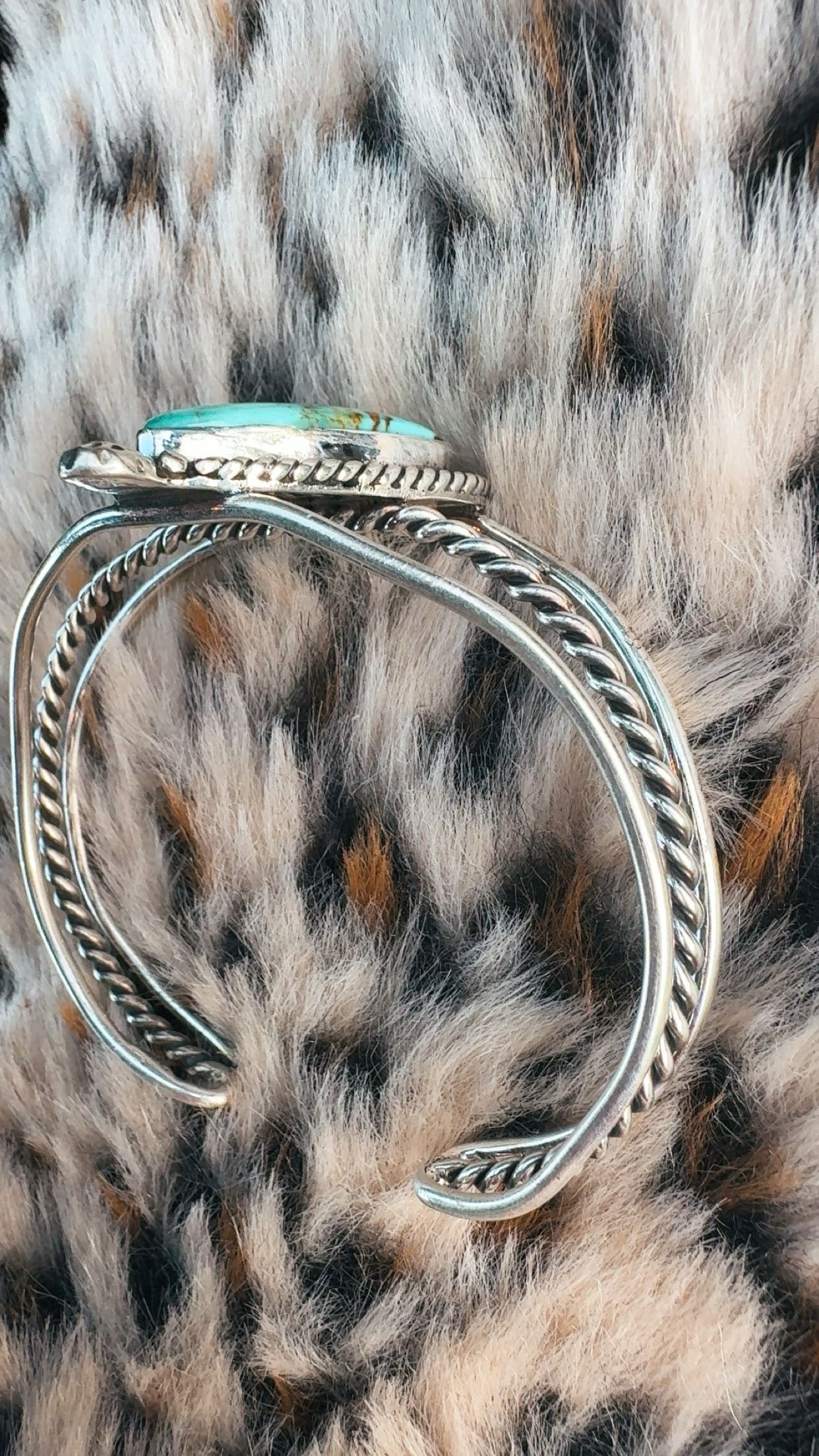 Kingman Statement Heart Cuff: Sterling Silver 925 Plated (fits 6-7.5” wrist)