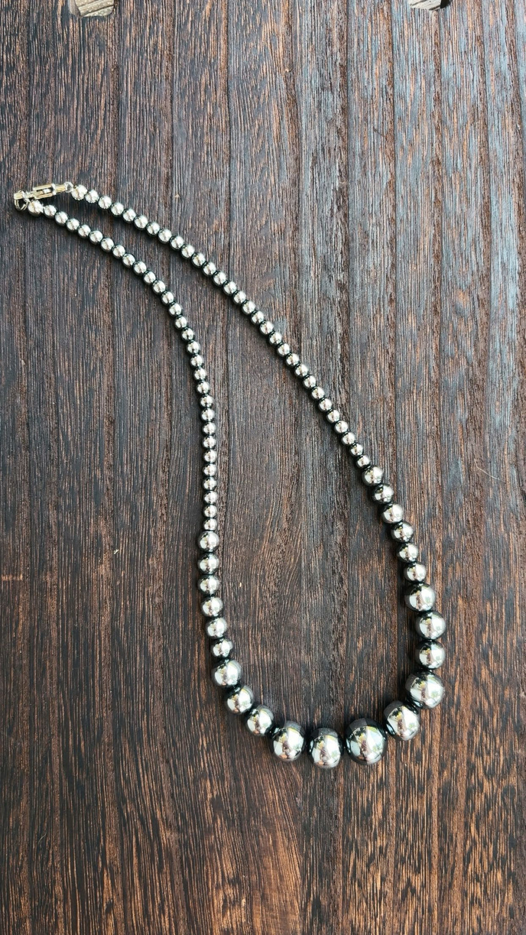 “THE REBA” 4-12mm graduated hematite pearls (non tarnish & hypoallergenic)**1.5 week biz day TAT to be strung