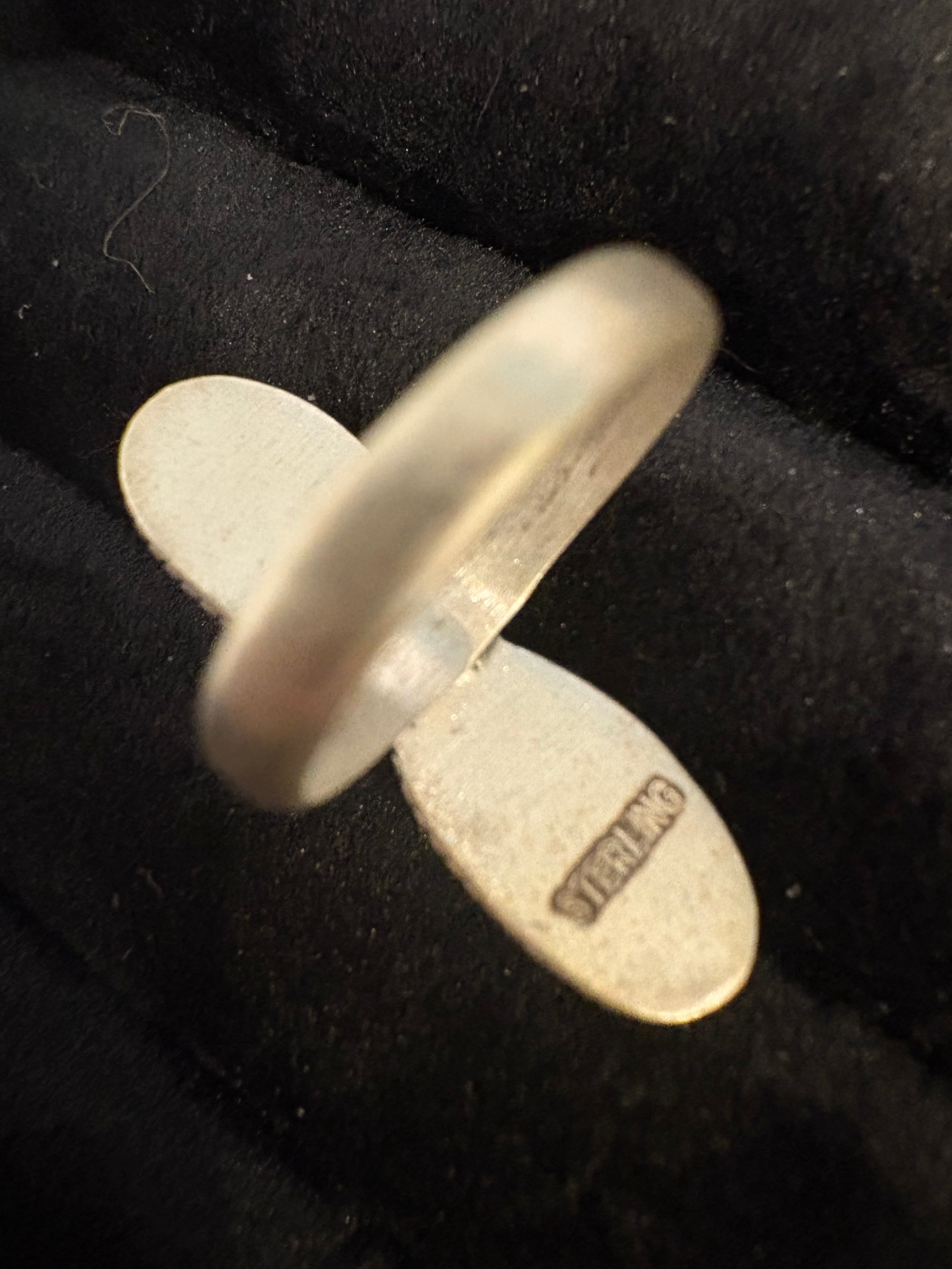 Sonoran Turquoise Double Stone Rings: Sterling Silver Pieces