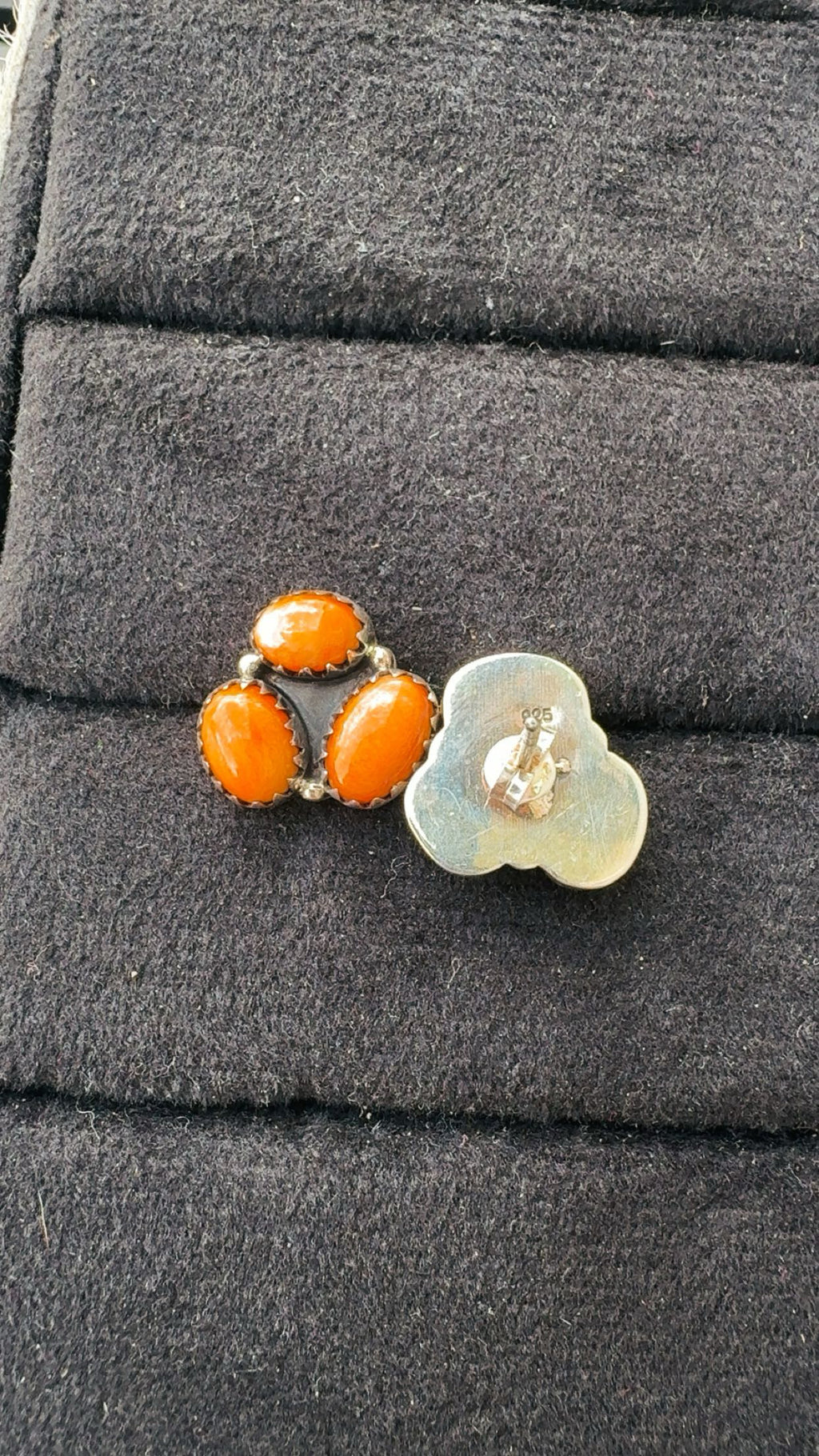 Orange Spiny & Kingman Drop: Sterling Silver 925 Pieces