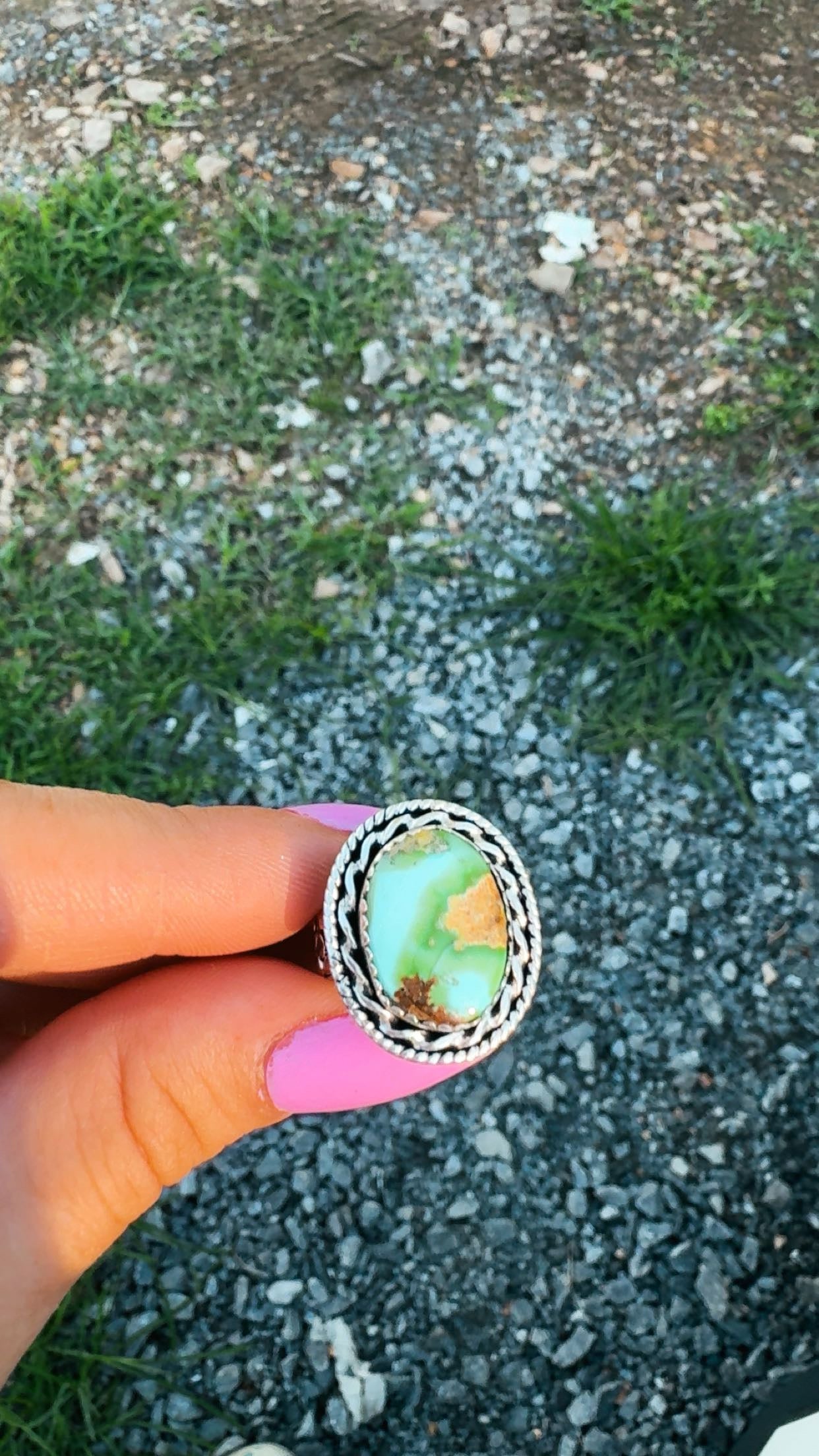 SONORAN TURQUOISE STERLING PLATED RINGS: All Adjustable, 925 plated