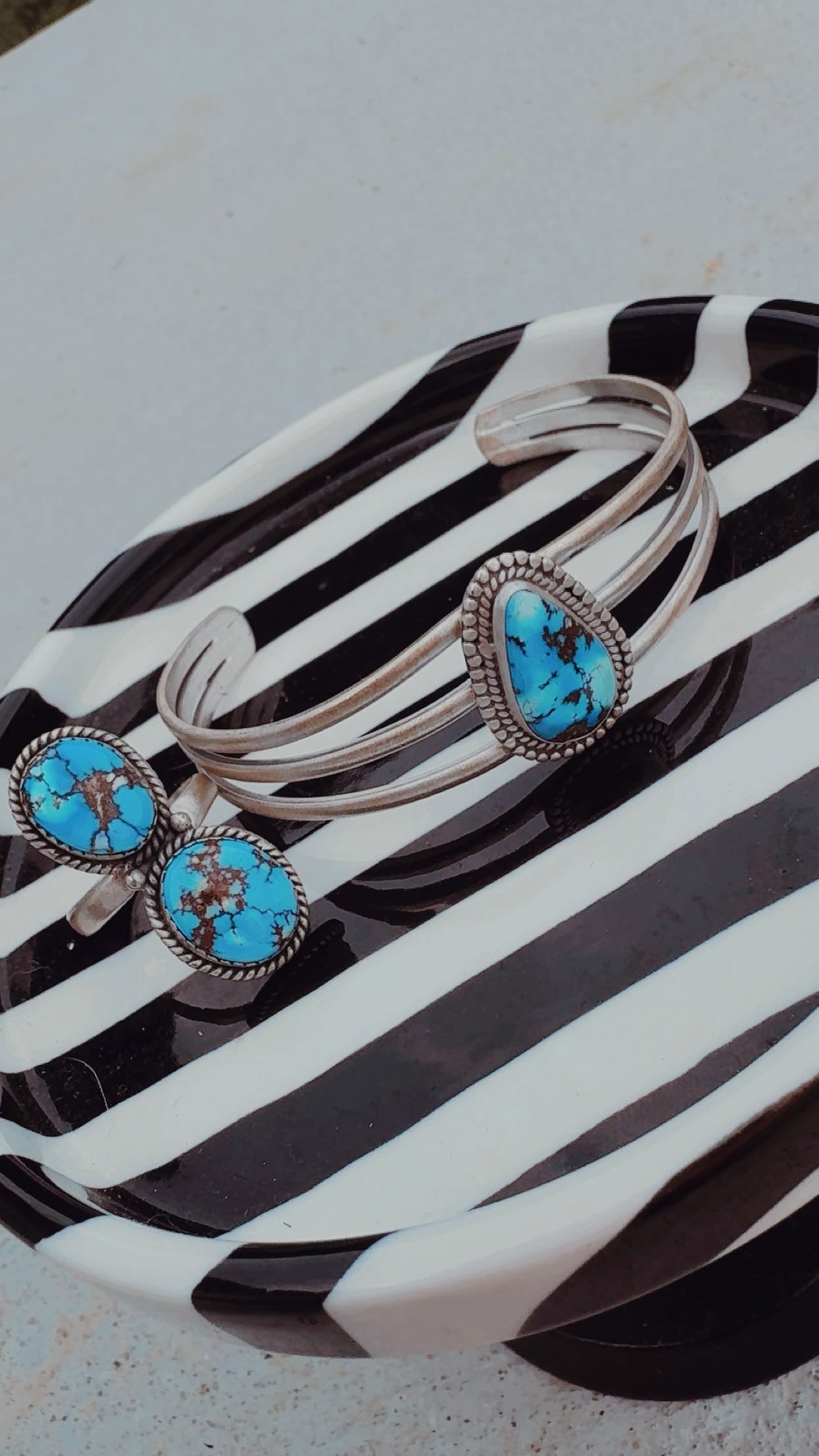 GOLDEN HILLS TURQUOISE: Sterling Silver Cuff & Ring