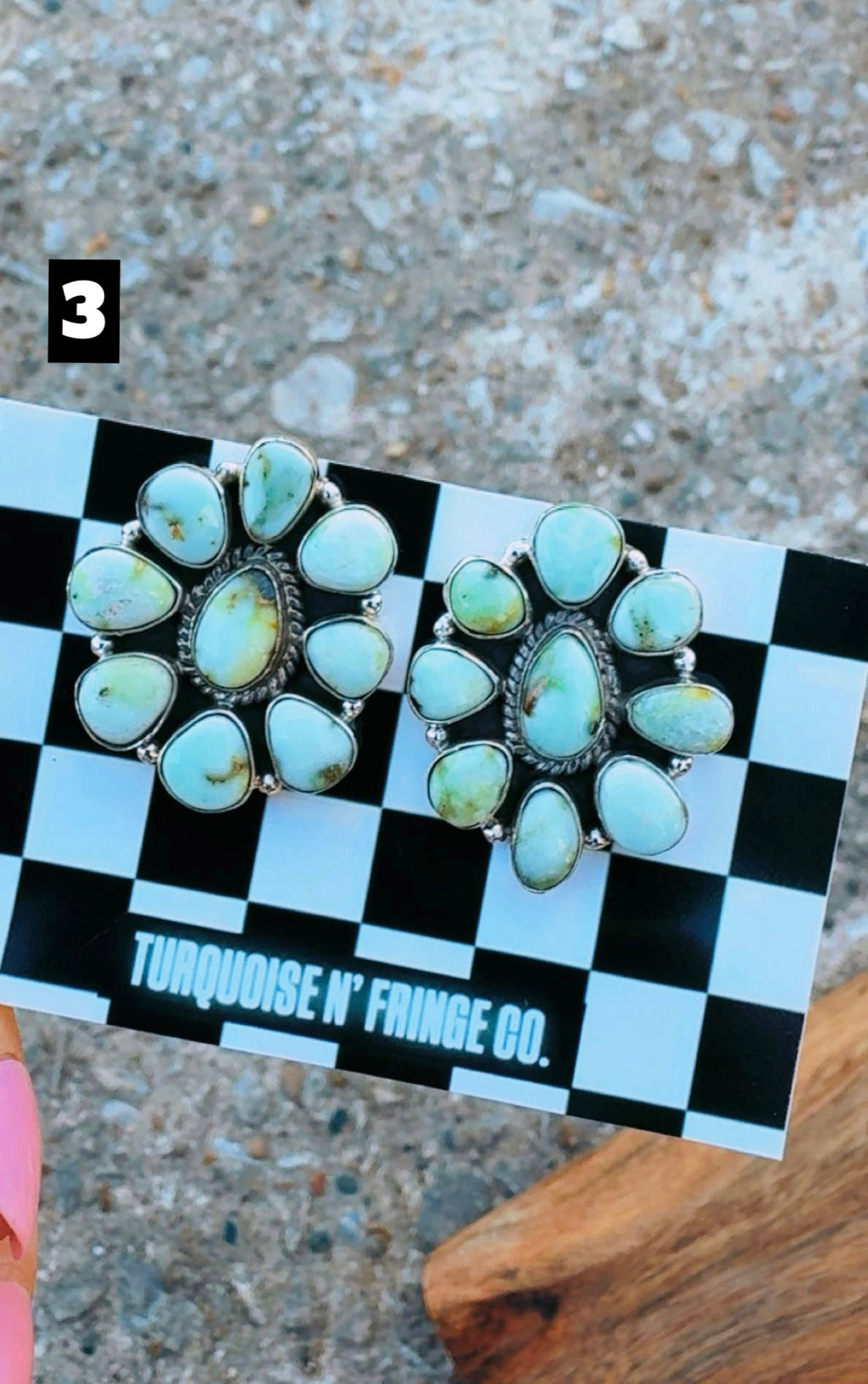 Palomino Full Cluster Sterling Silver Studs