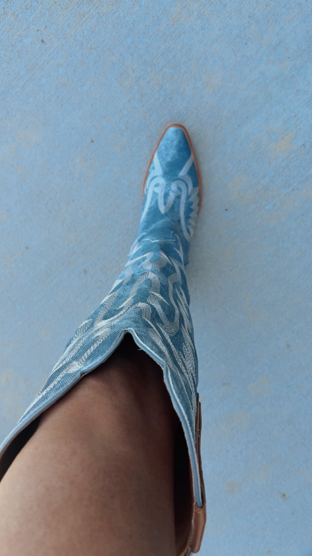 “Blue Jean Baby” Knee High Cowgirl Boots (Pre- Order) 1 week biz day tat🫶🏼
