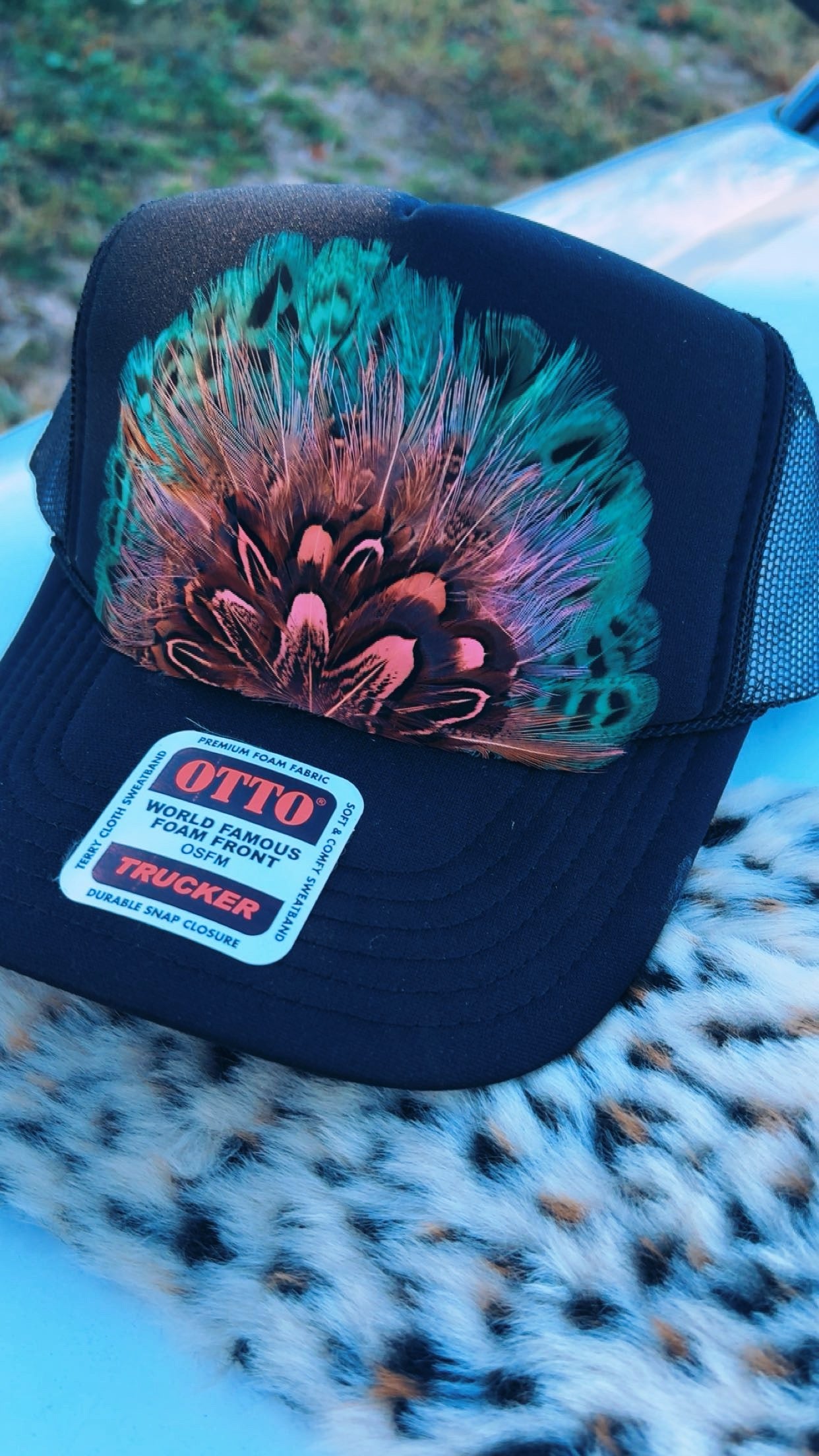 Black Neon Western Trucker
