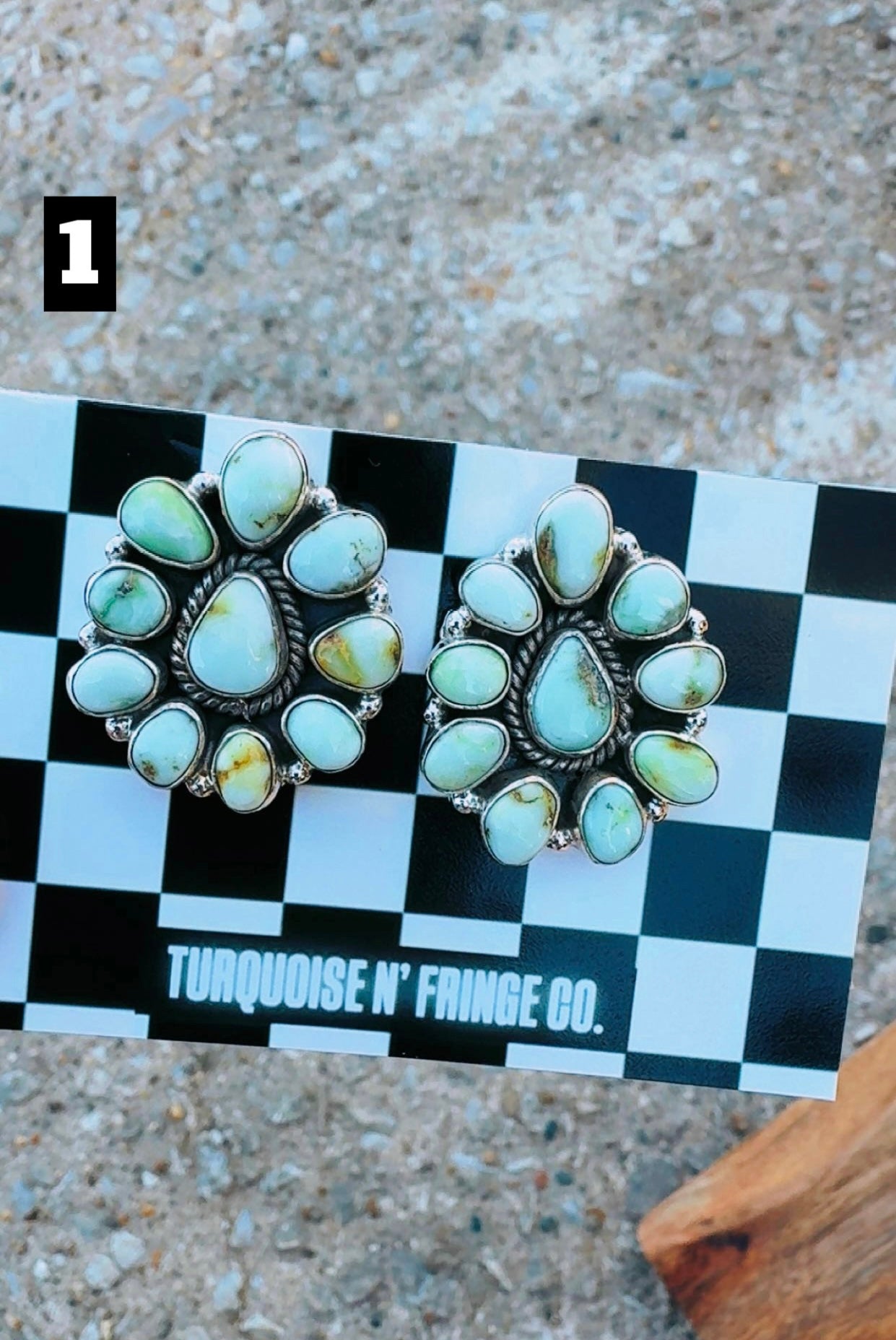 Palomino Full Cluster Sterling Silver Studs