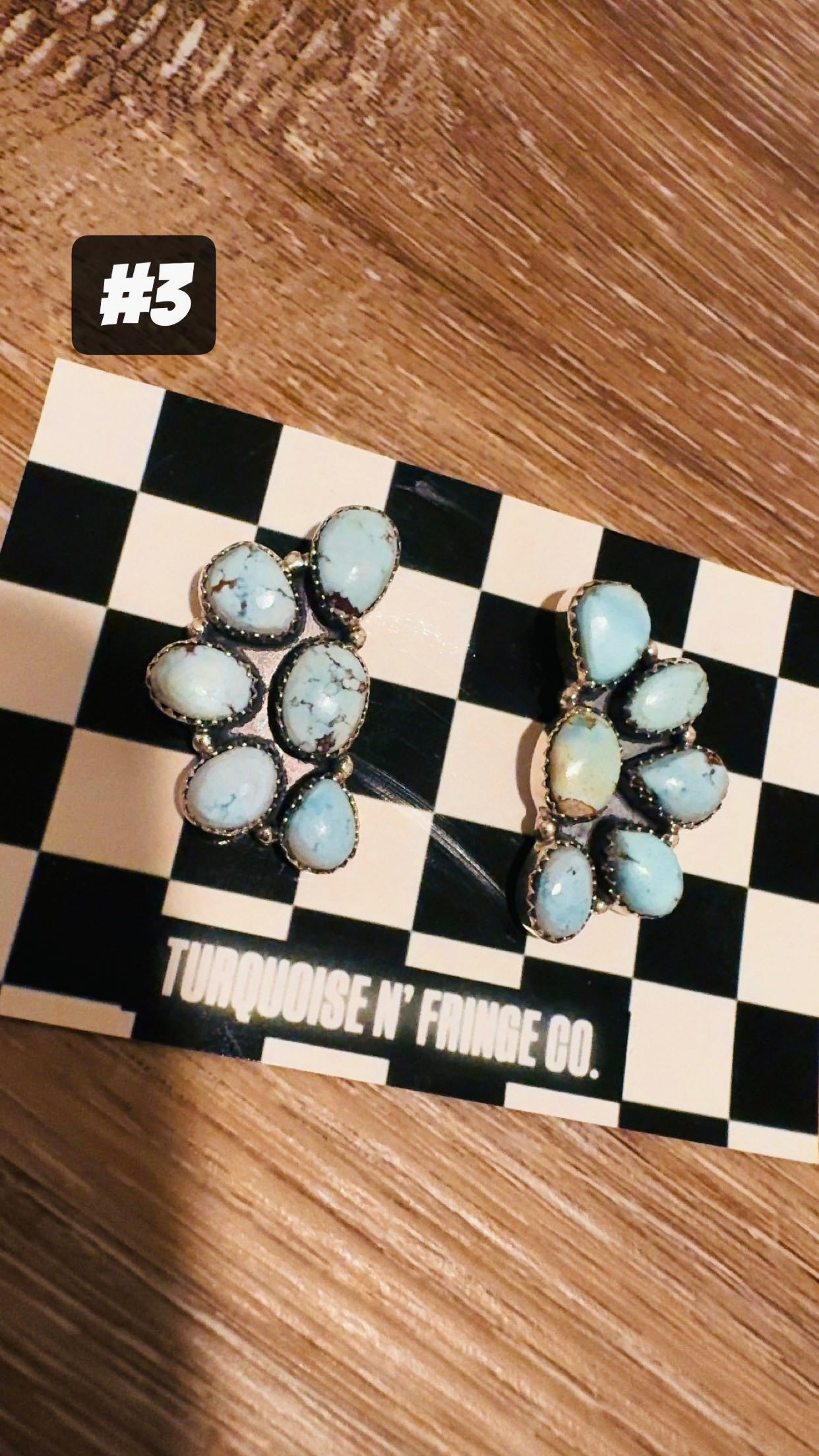 Valentine’s Collection: Golden Hills Sterling Silver Half Cluster Studs (1 1/4” in size)
