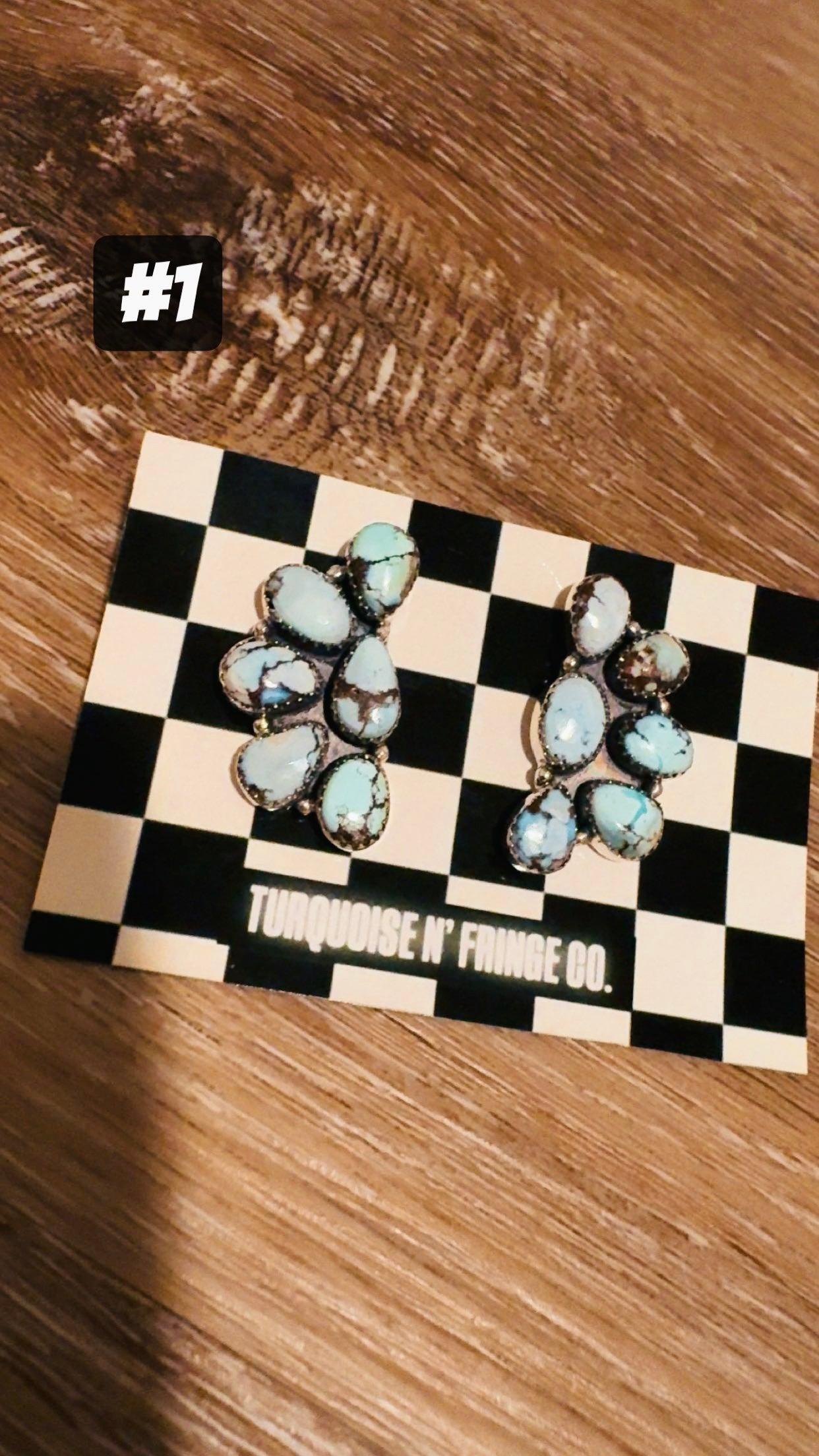 Valentine’s Collection: Golden Hills Sterling Silver Half Cluster Studs (1 1/4” in size)