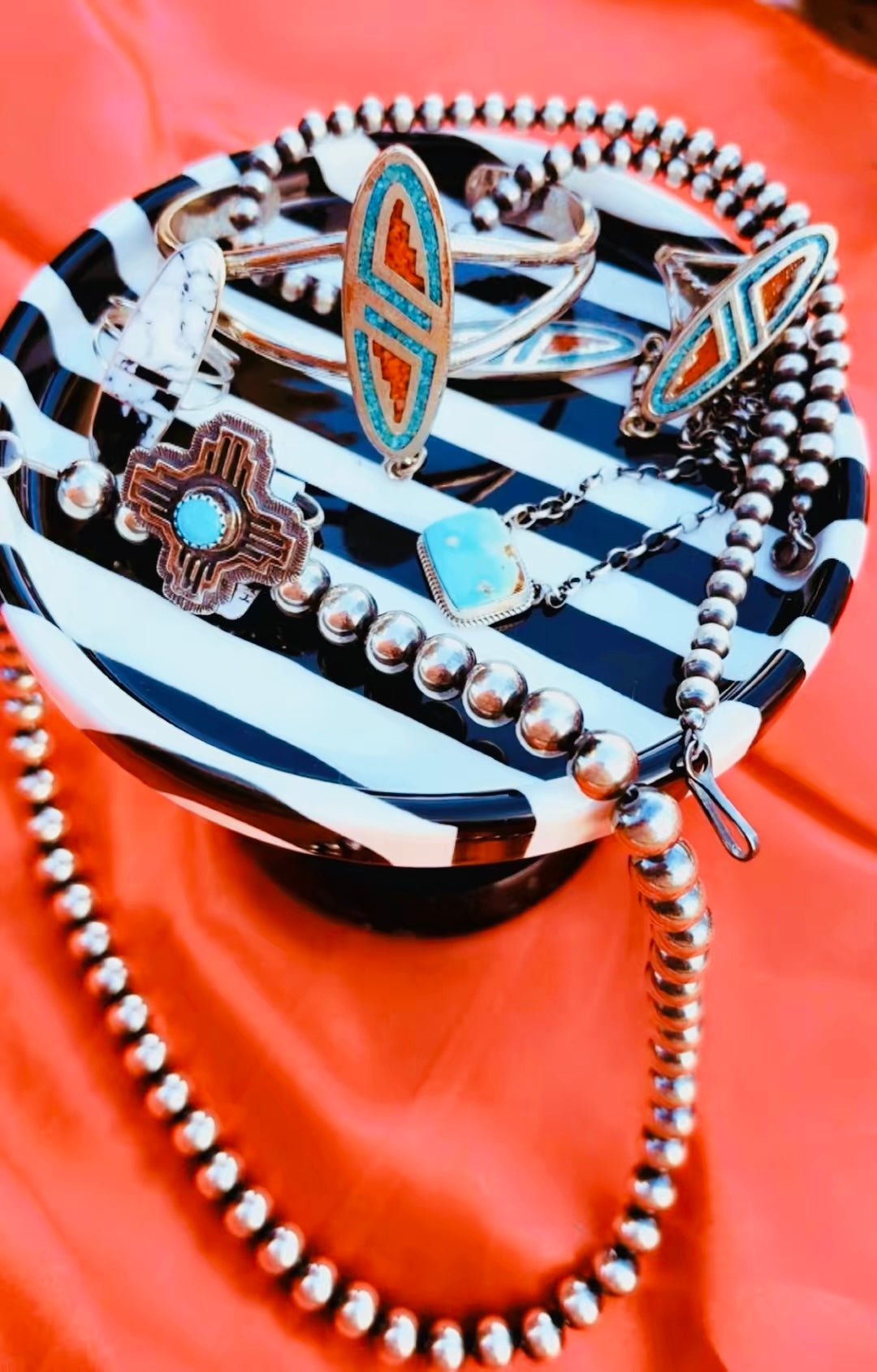 NATIVE MADE DROP (NAVAJO ARTISTS): Sterling Silver 925 Pieces