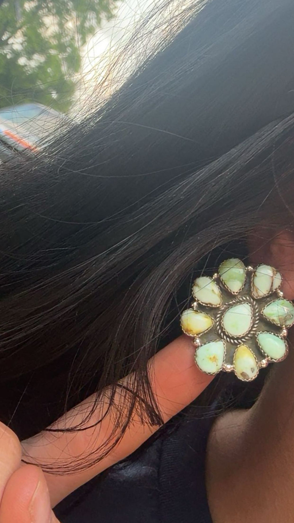 PALOMINO 9 STONE CLUSTER STUDS: Solid 925 Sterling Silver (all 1 1/8” or bigger!)
