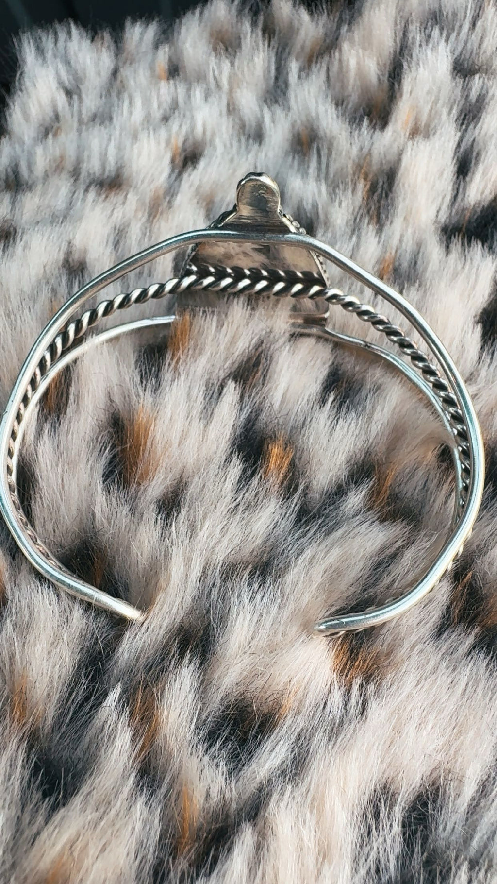 Kingman Statement Heart Cuff: Sterling Silver 925 Plated (fits 6-7.5” wrist)