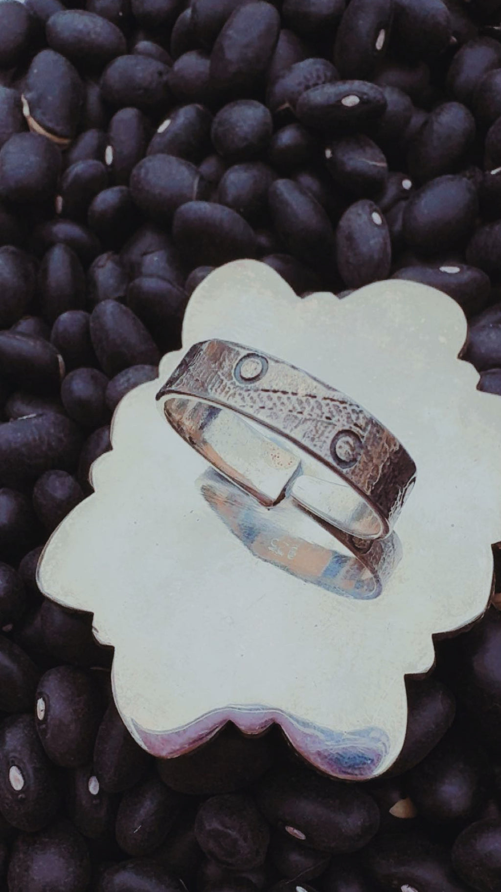 GOLDEN HILLS STATEMENT RINGS: Sterling Silver 925 Adjustable Size 6-10