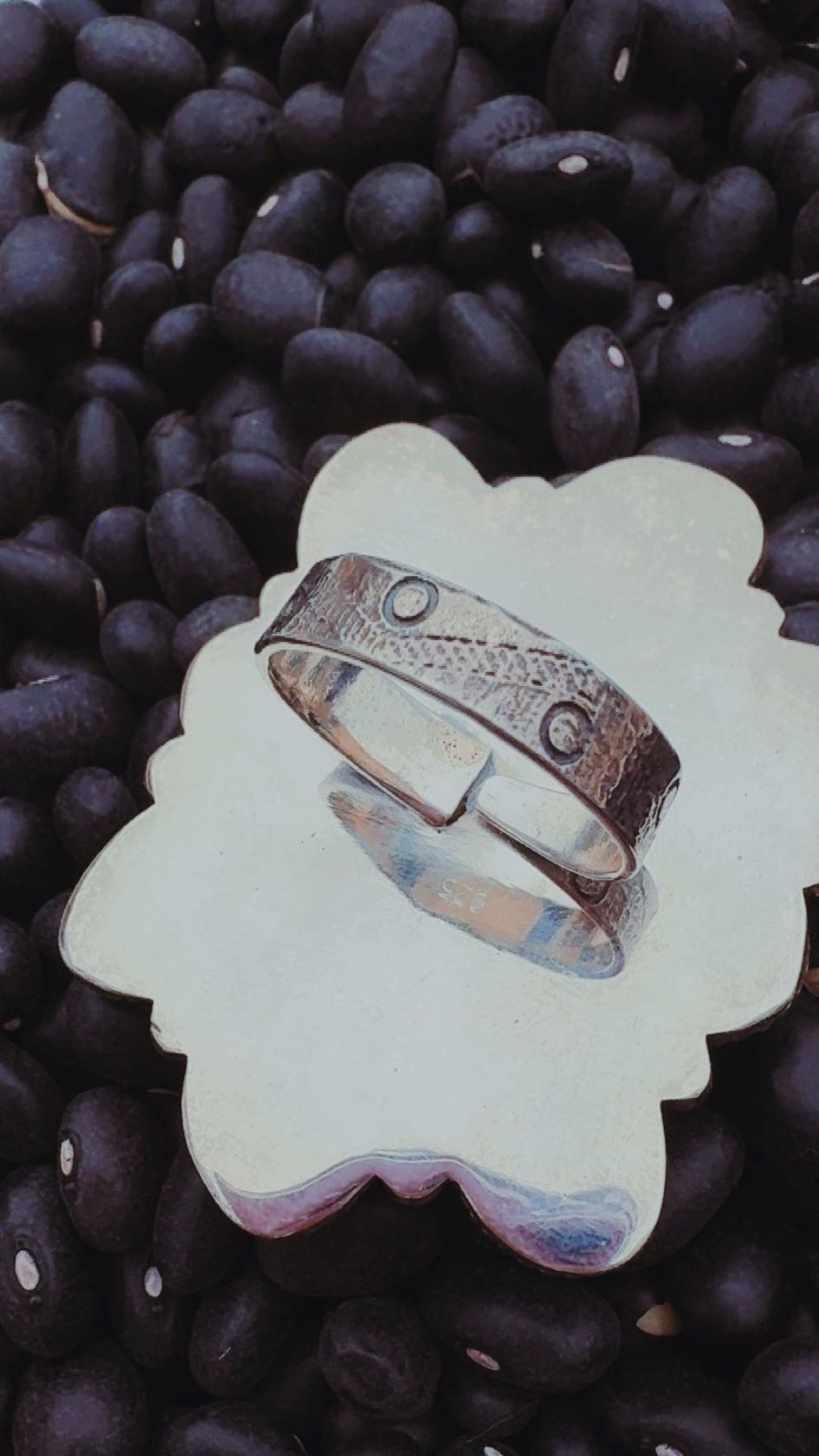 GOLDEN HILLS STATEMENT RINGS: Sterling Silver 925 Adjustable Size 6-10