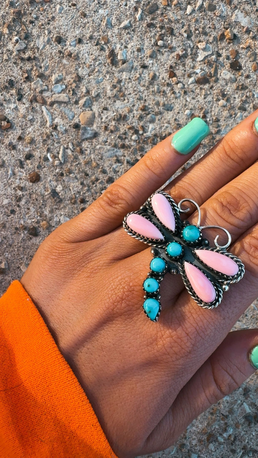 PINK, BLUES & GREENS DROP: Sterling Silver 925 Pieces