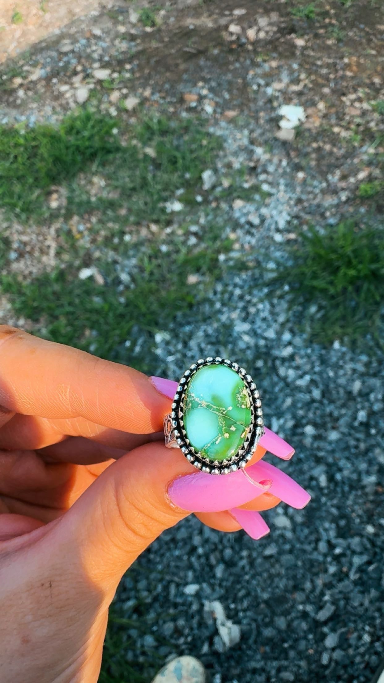 SONORAN TURQUOISE STERLING PLATED RINGS: All Adjustable, 925 plated
