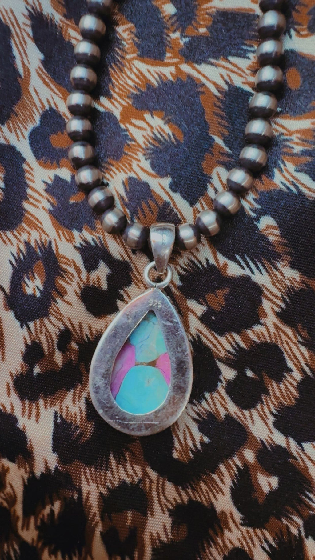 COTTON CANDY DAHLIA DROP: Dyed Kingman Sterling Silver Pieces