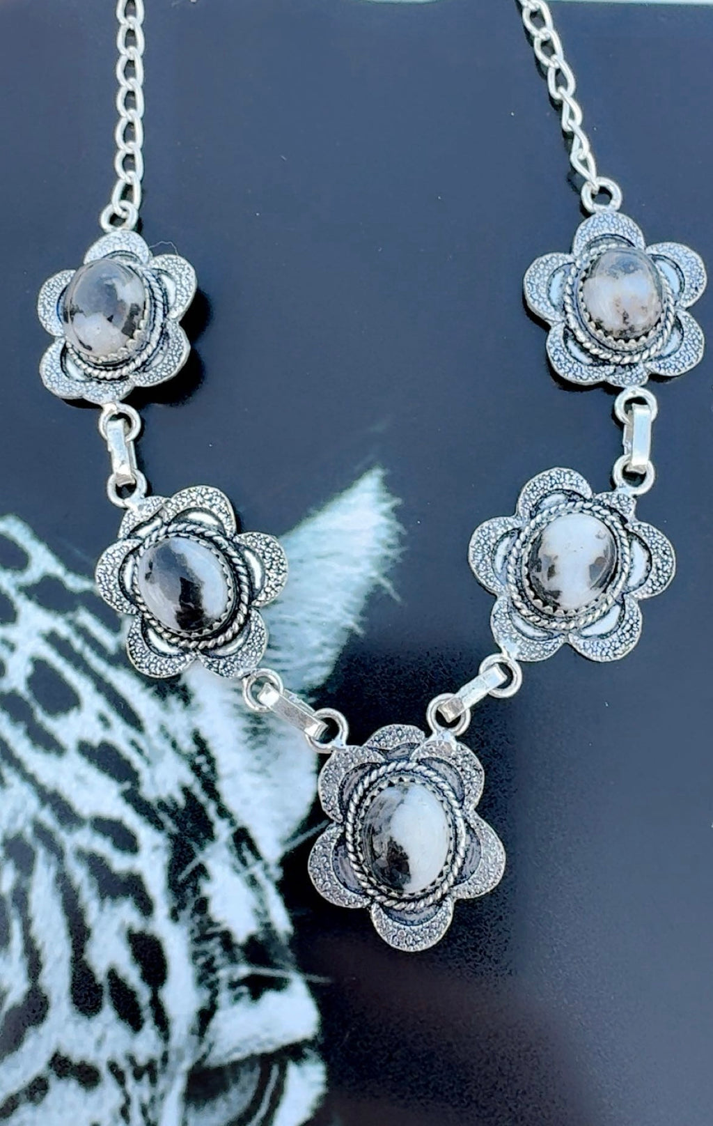 WHITE BUFFALO DROP: Sterling Silver & Sterling Silver Plated Pieces