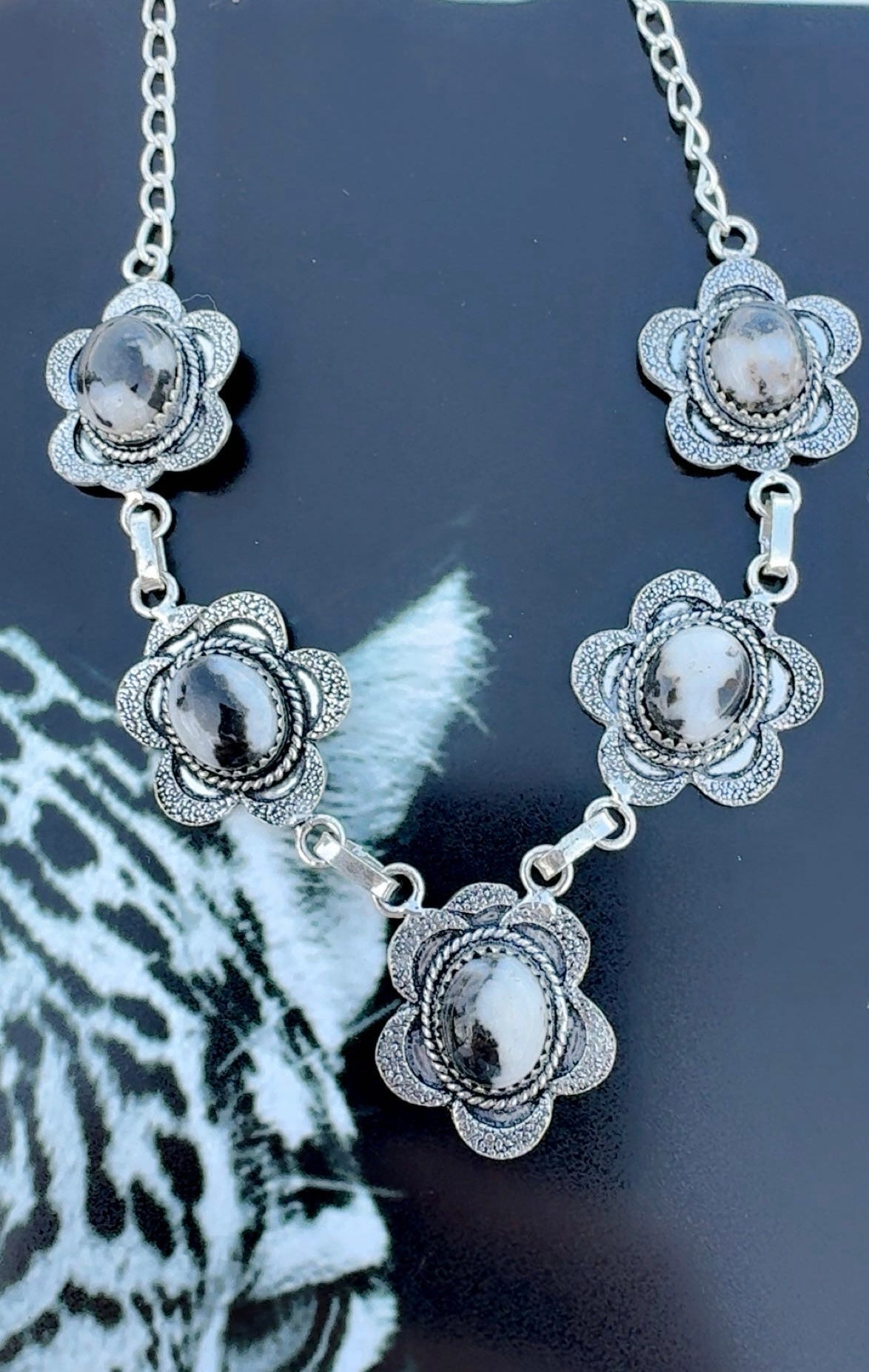WHITE BUFFALO DROP: Sterling Silver & Sterling Silver Plated Pieces