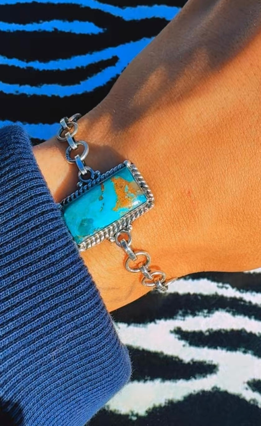 KINGMAN DROP: Sterling Silver Kingman Chain Bracelet 7”