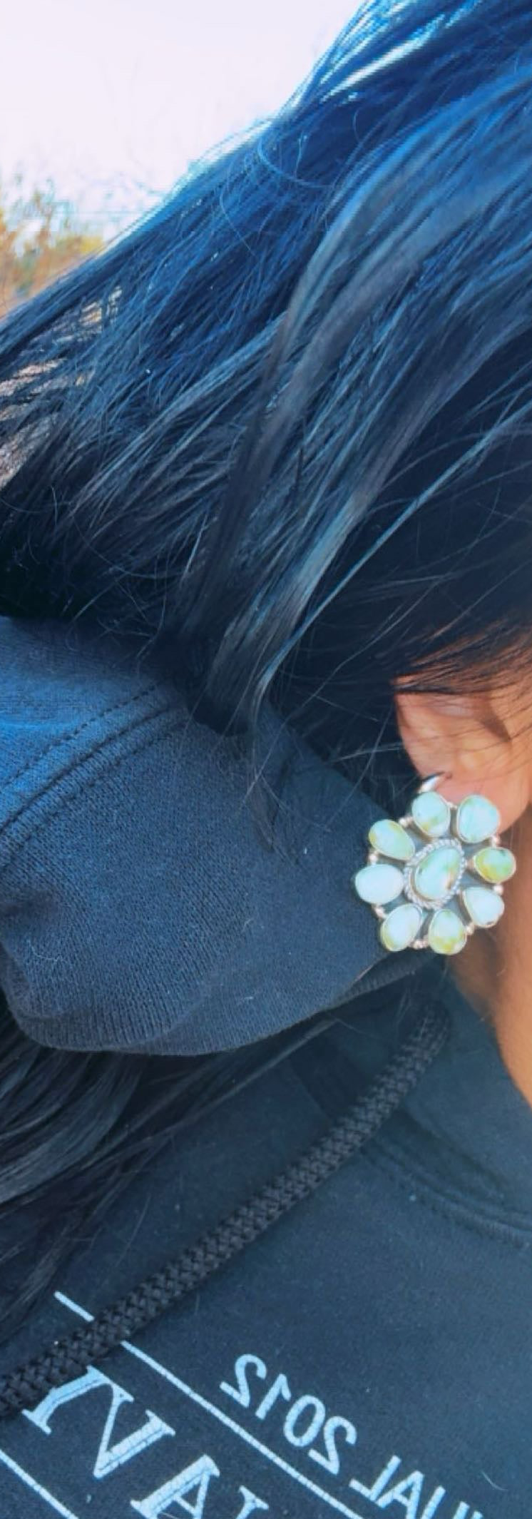 Palomino Full Cluster Sterling Silver Studs