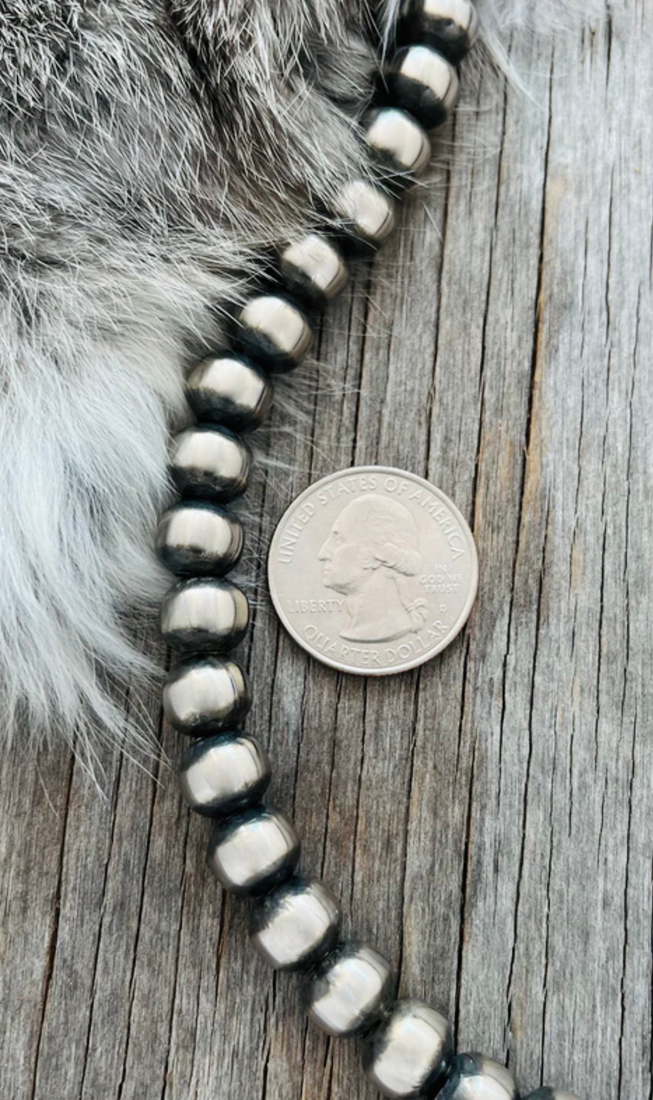 10MM German Silver Navajo Finished/Strung Pearls Various Lengths (Pre Order) tat 2 weeks biz days🫶🏼