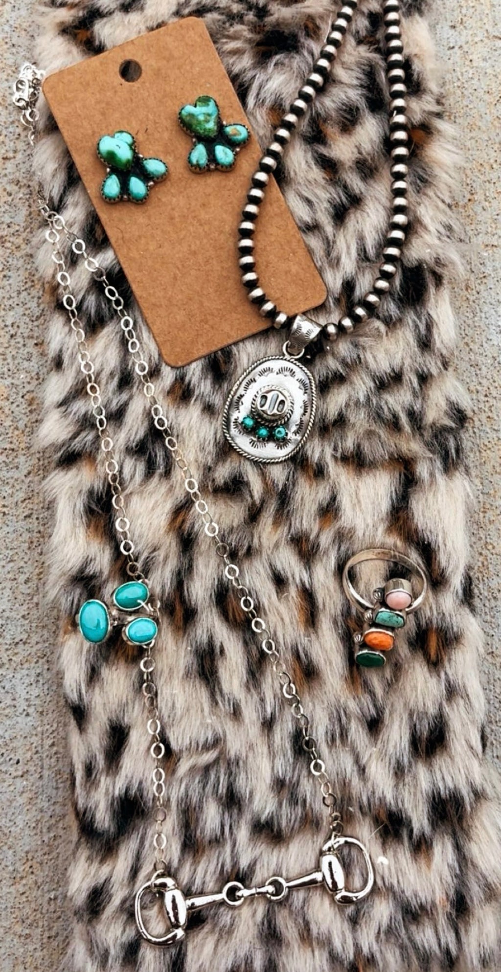 COLORFUL COWGIRL DROP: Sterling Silver 925 Pices