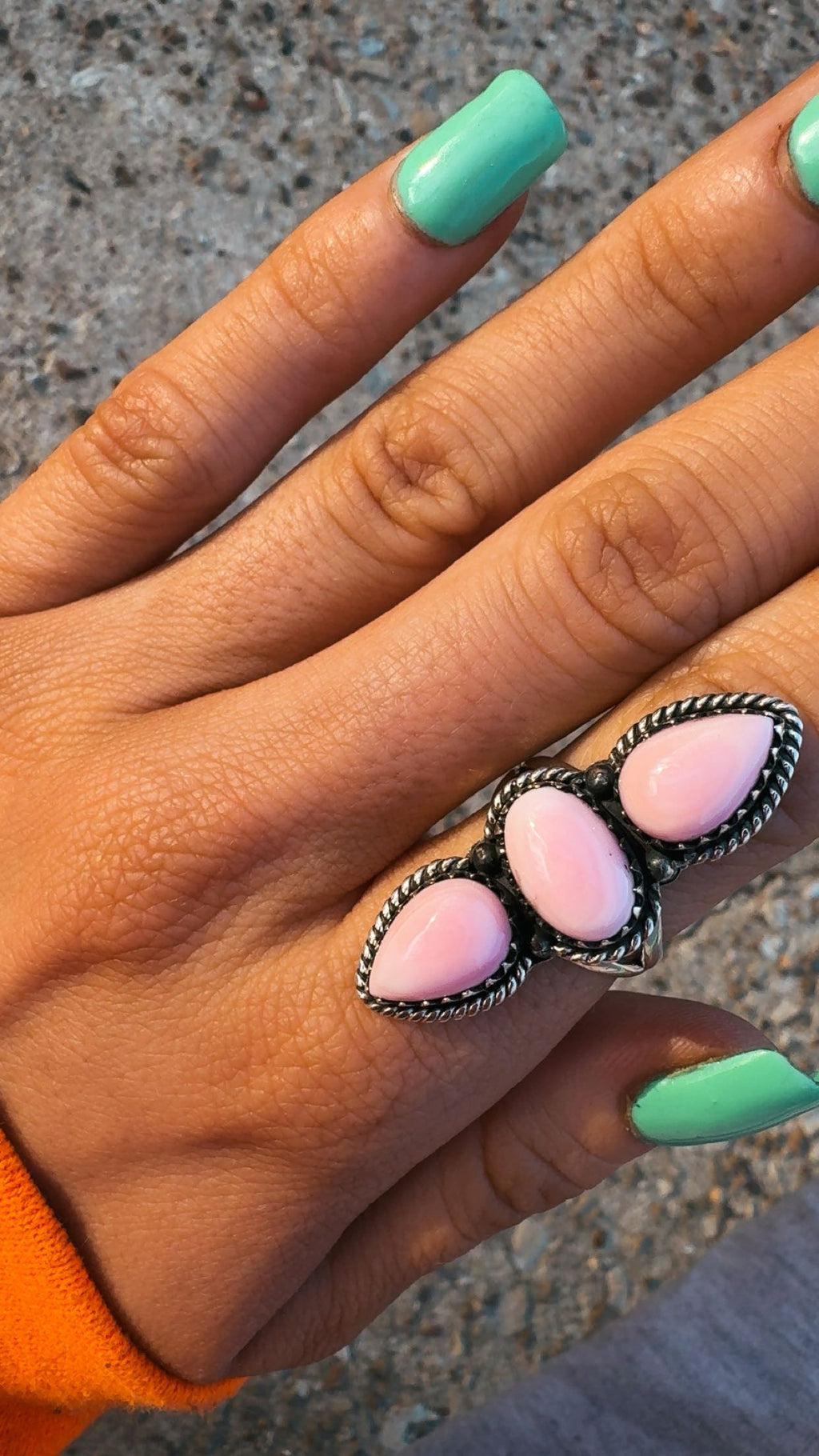 PINK, BLUES & GREENS DROP: Sterling Silver 925 Pieces